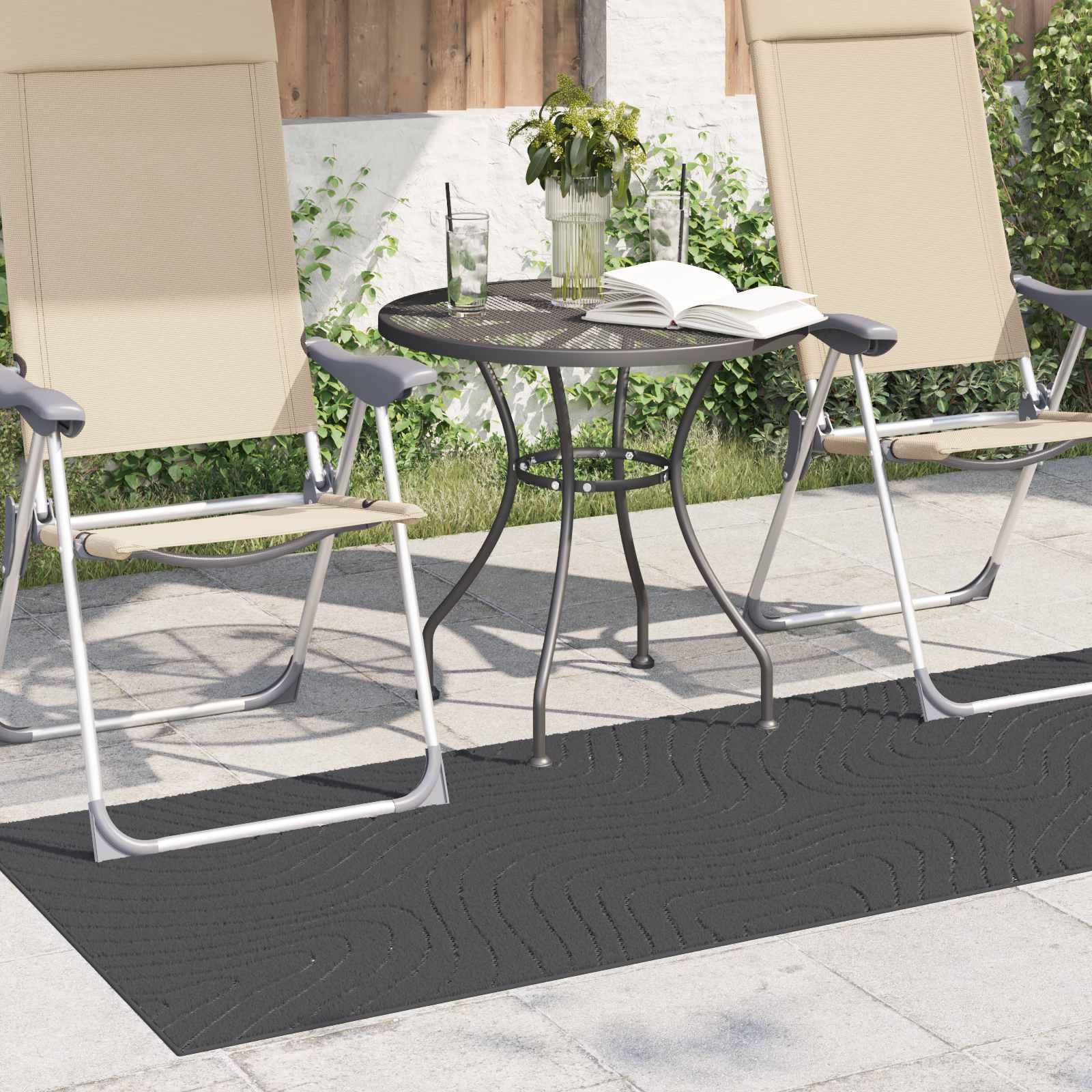 Tappeto per uso interno ed esterno PALMERAS Antracite