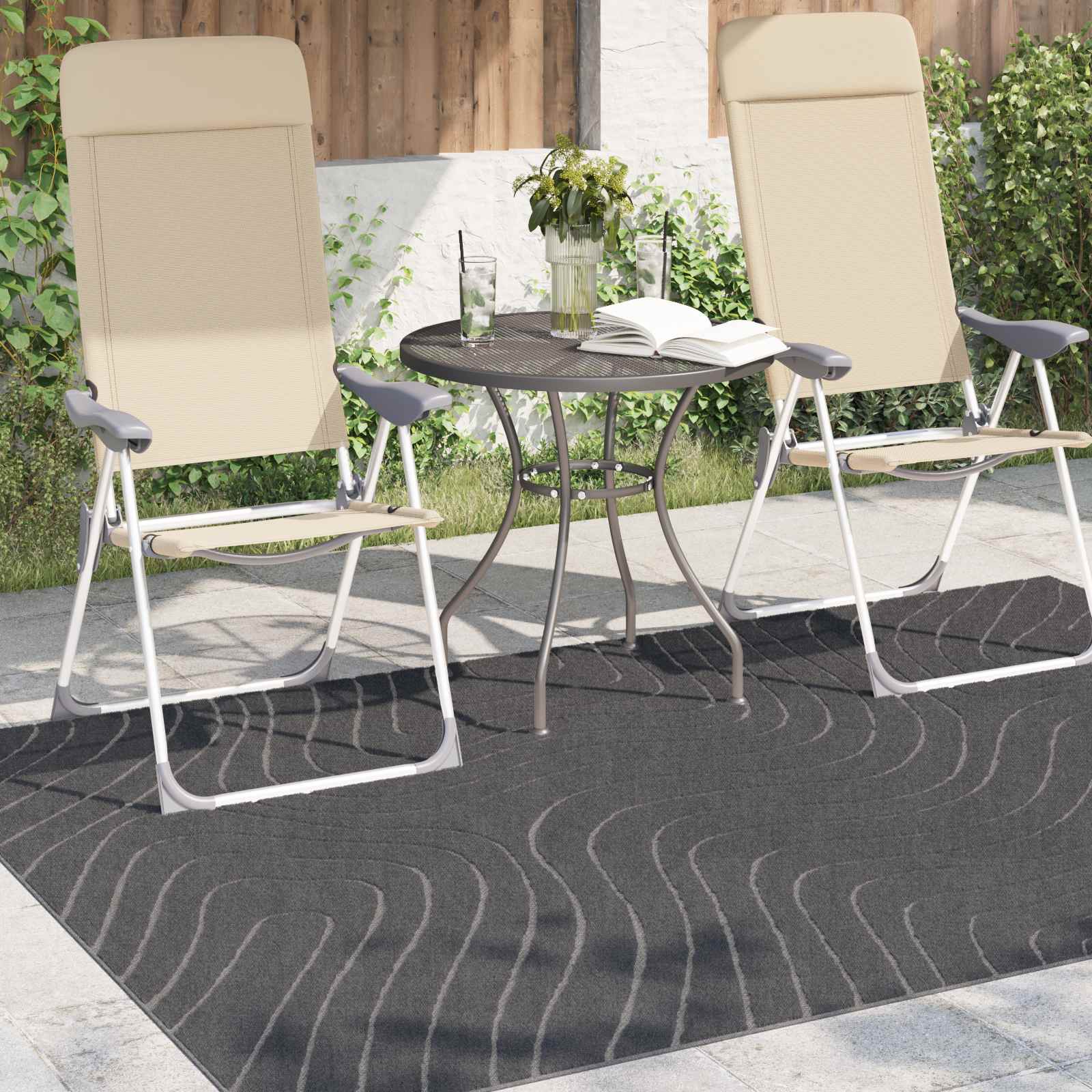 Tappeto per uso interno ed esterno PALMERAS Antracite