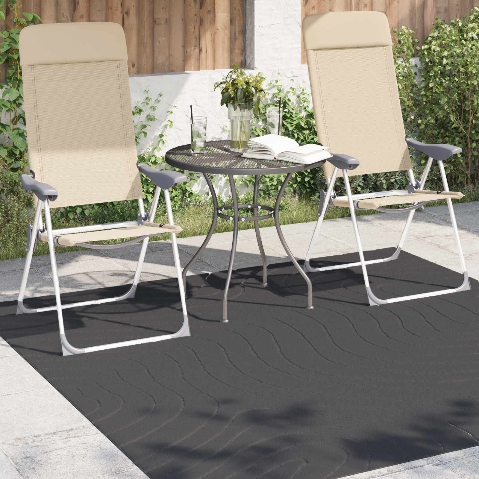 Tappeto per uso interno ed esterno PALMERAS Antracite