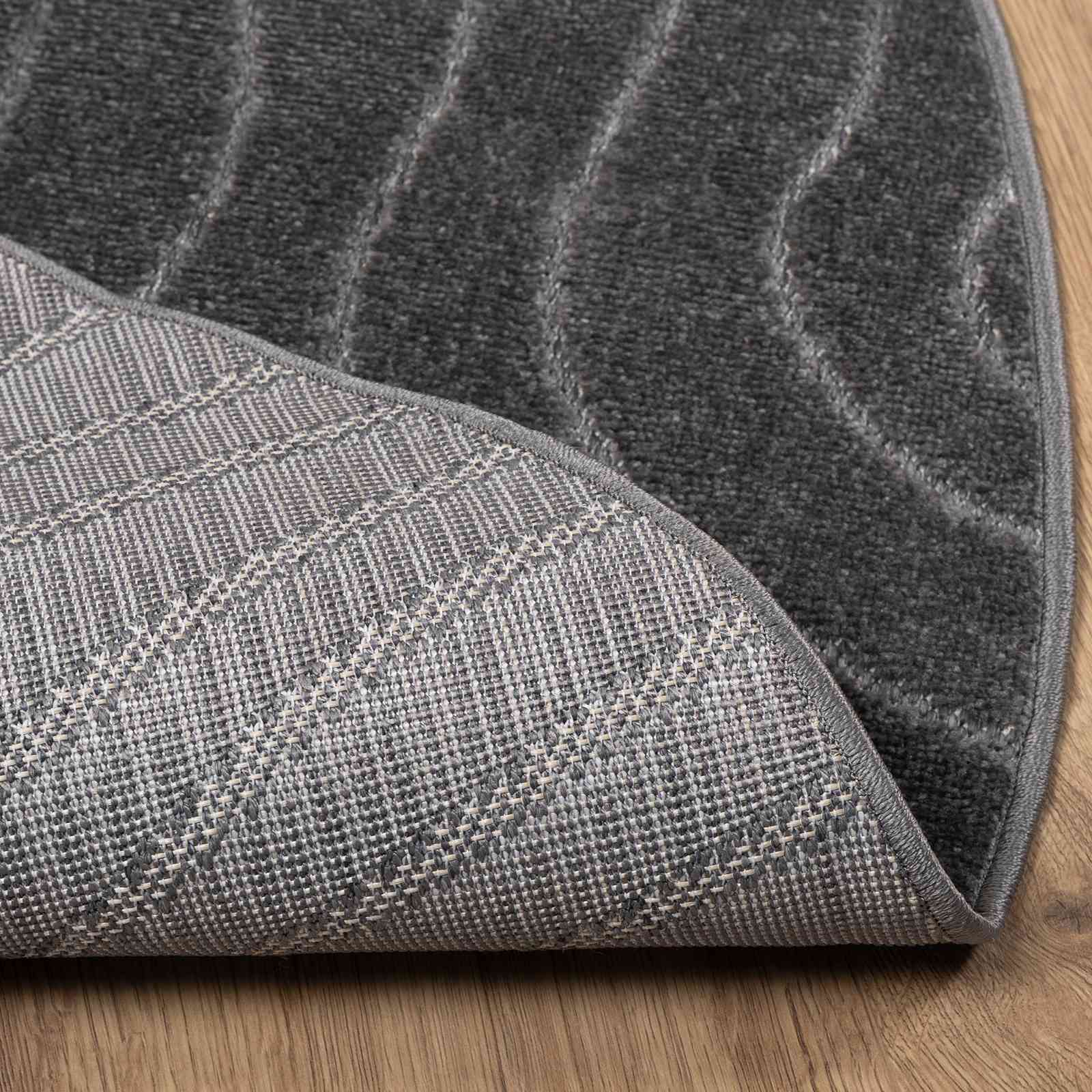 Tappeto per uso interno ed esterno PALMERAS Antracite Ø 160 CM