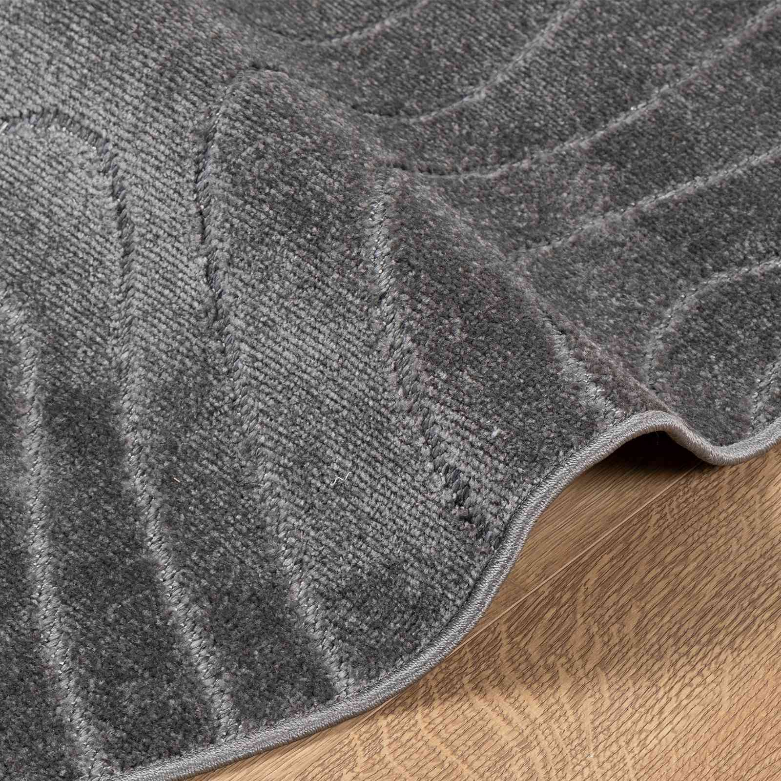 Tappeto per uso interno ed esterno PALMERAS Antracite Ø 160 CM