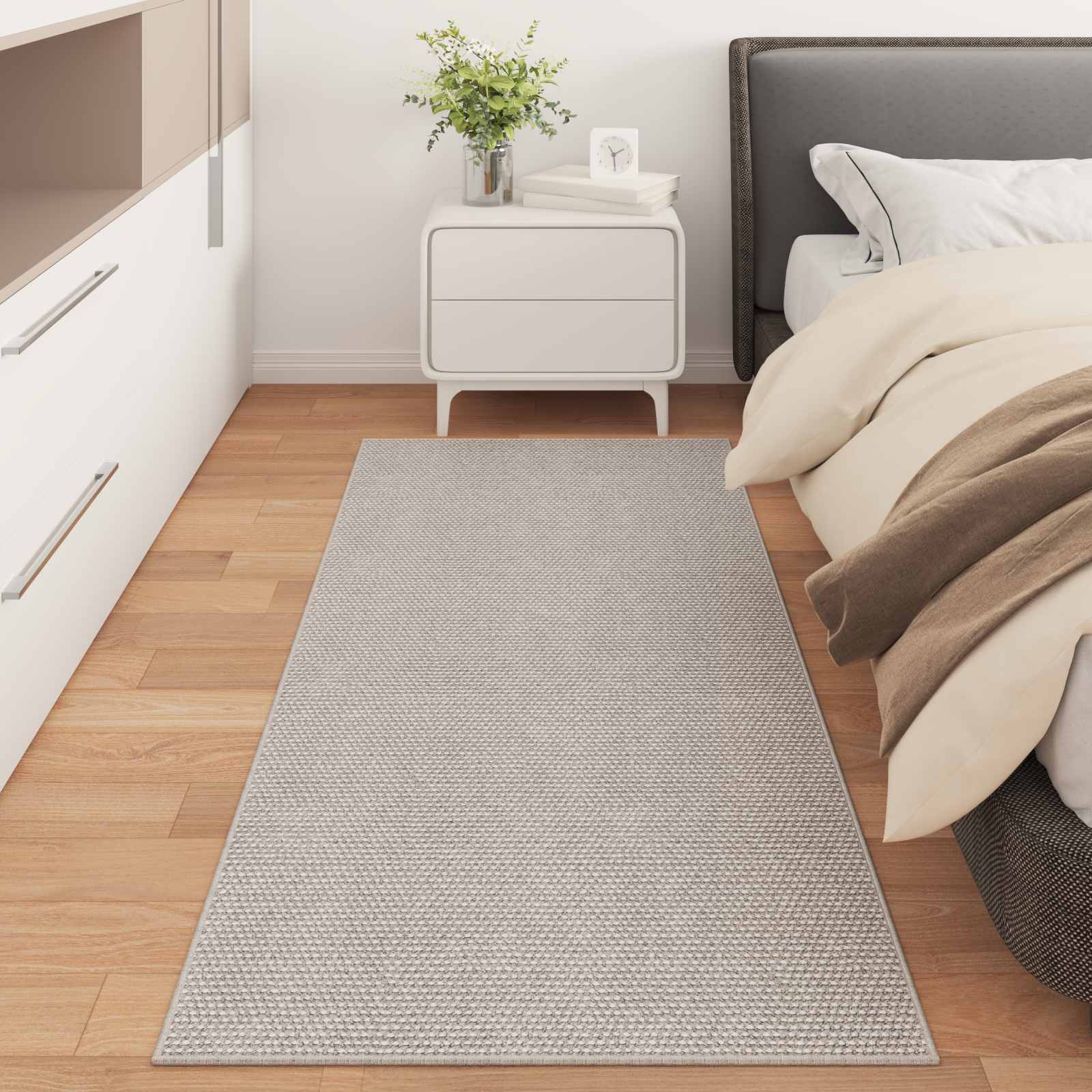 Tappeto per interni LUGO Crema 200 x 80 cm Poliestere