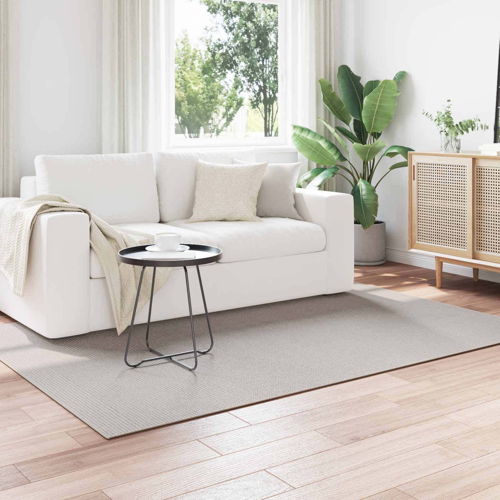 Tappeto per interni LUGO Crema 170 x 120 cm Poliestere