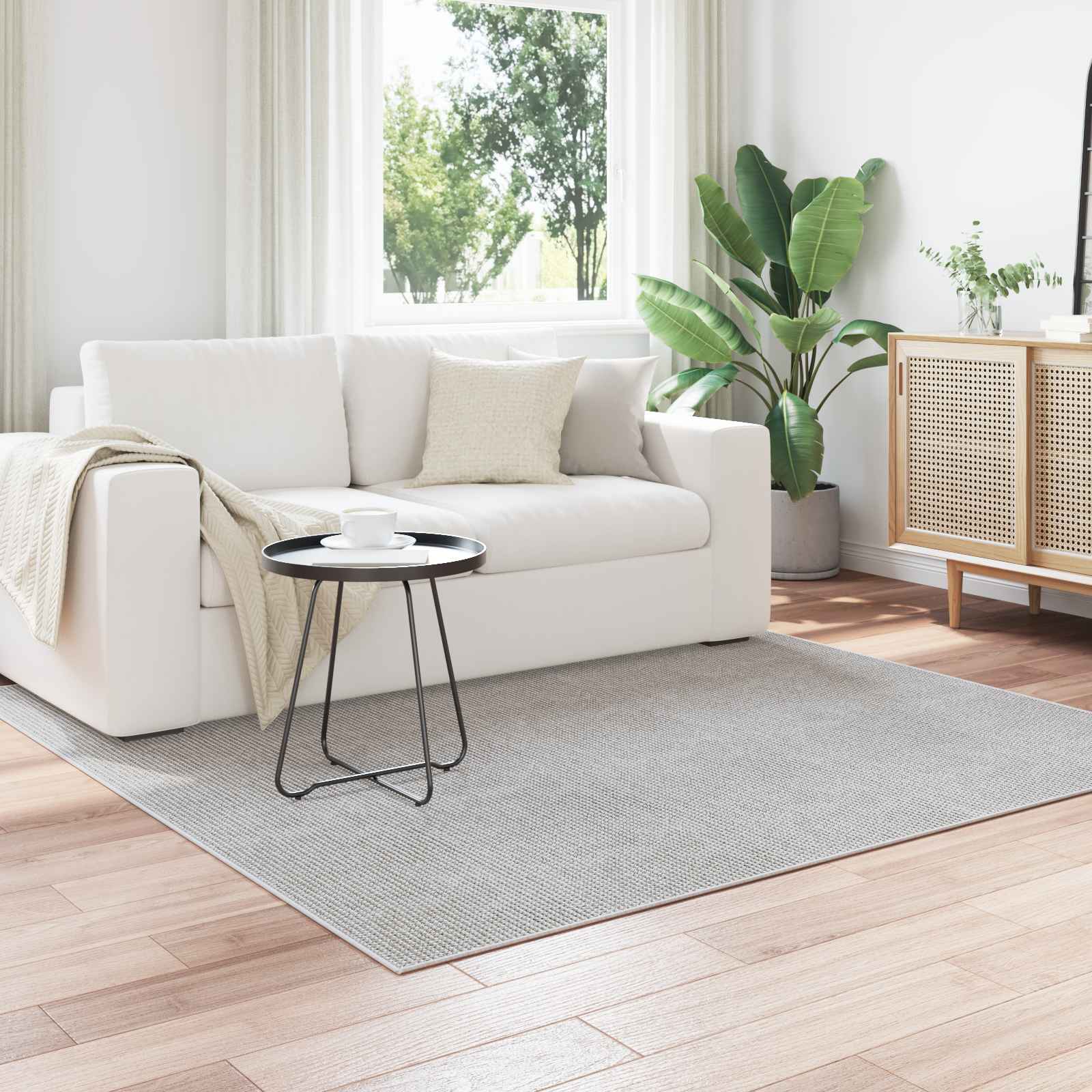 Tappeto per interni LUGO Crema 120 x 120 cm Poliestere