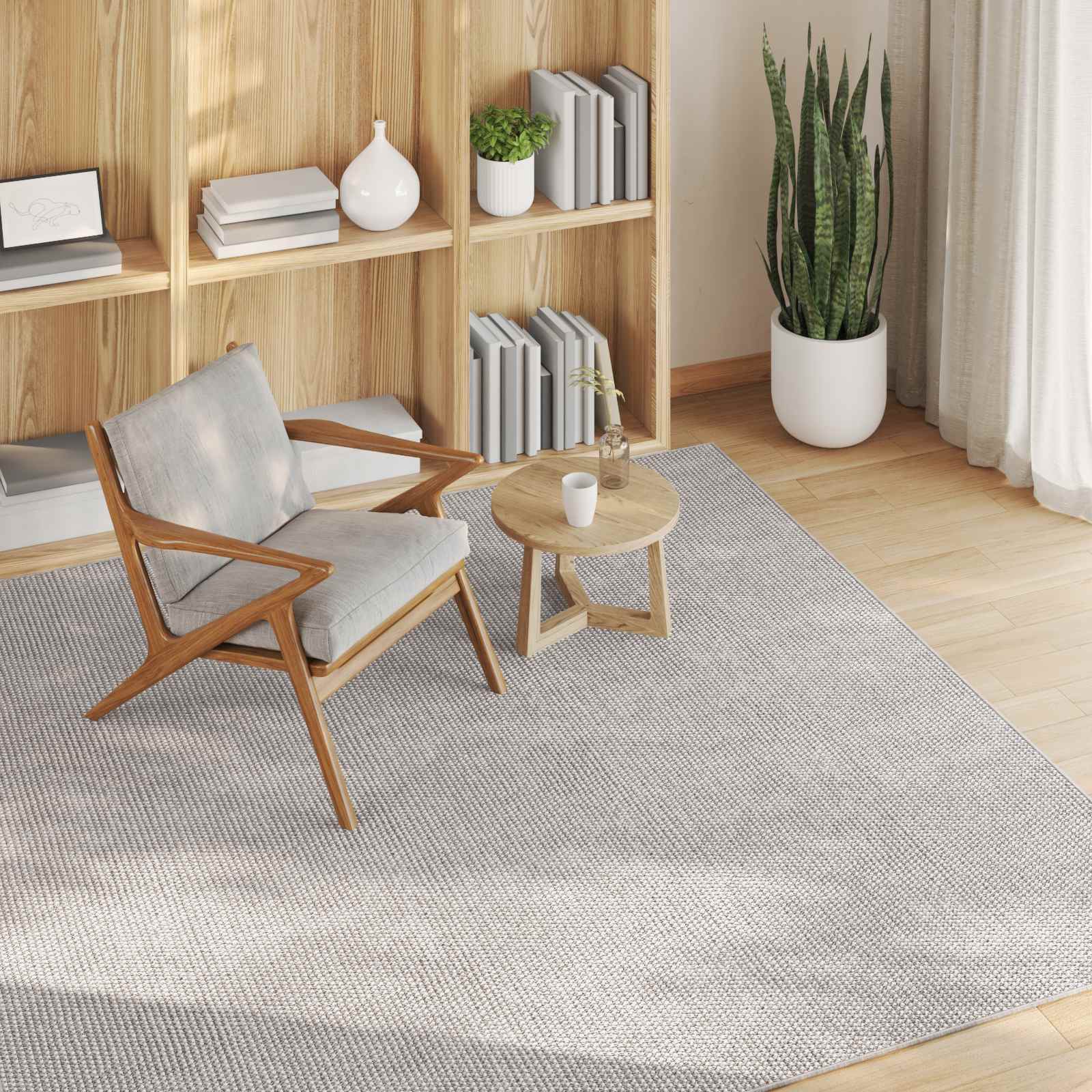 Tappeto per interni LUGO Crema 120 x 120 cm Poliestere
