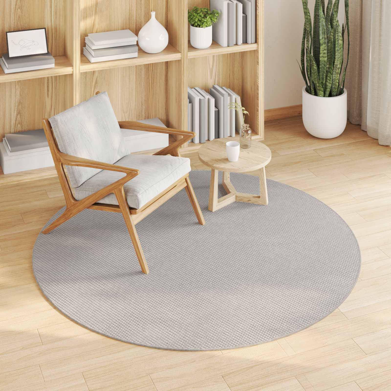 Tappeto per interni LUGO Crema Ø 120 CM Poliestere