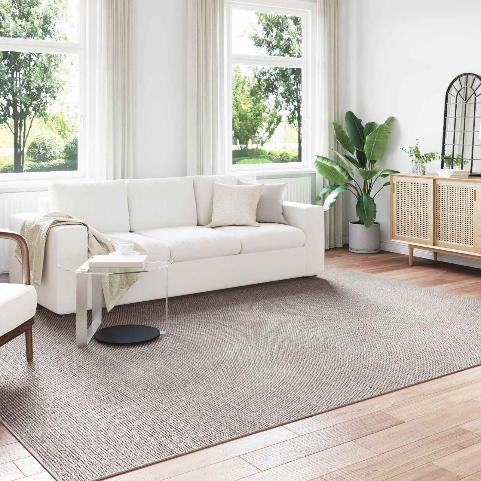 Tappeto per interni LUGO Crema e Taupe 240 x 340 cm Poliestere