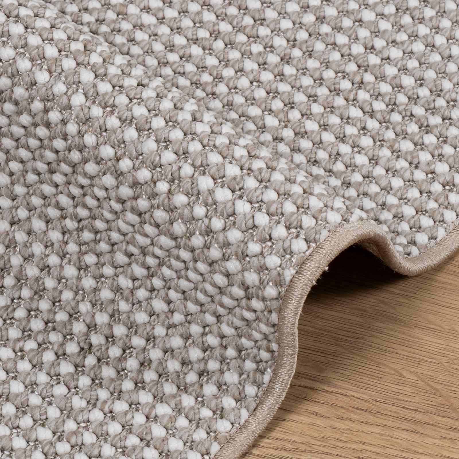 Tappeto per interni LUGO Crema e Taupe 120 x 120 cm Poliestere