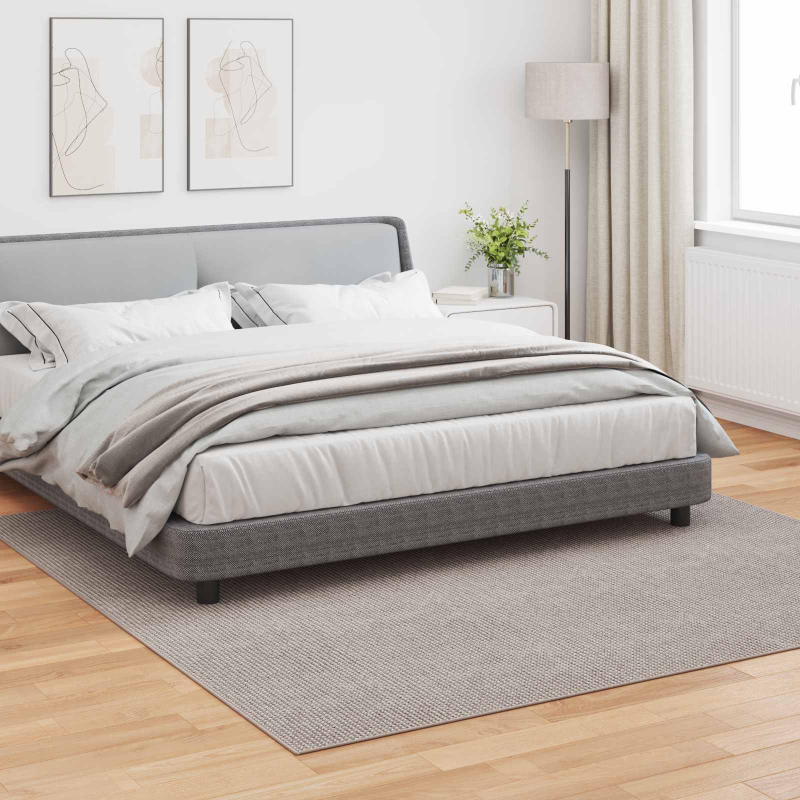Tappeto per interni LUGO Crema e Taupe 240 x 240 cm Poliestere