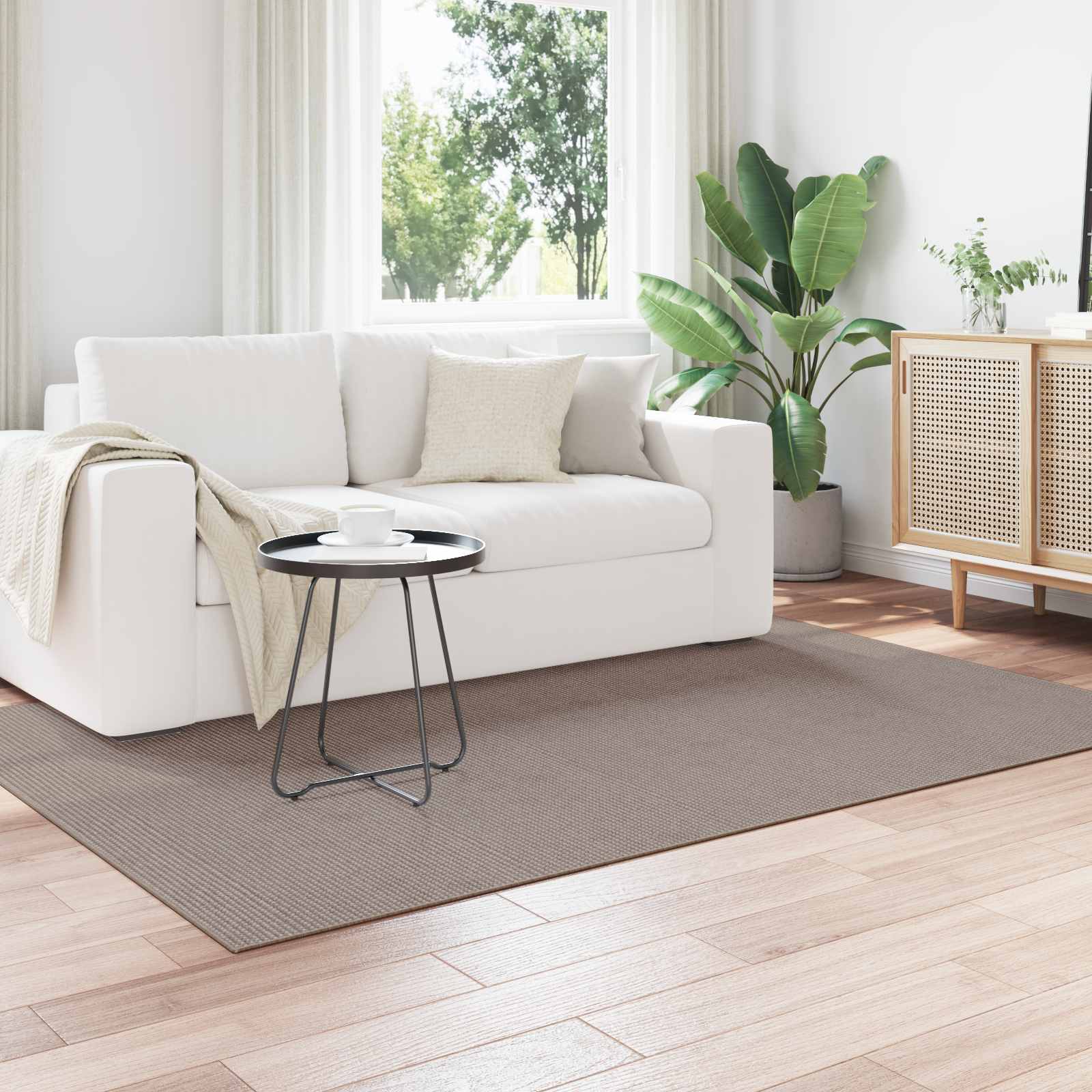 Tappeto per interni LUGO Crema e Taupe 120 x 170 cm Poliestere