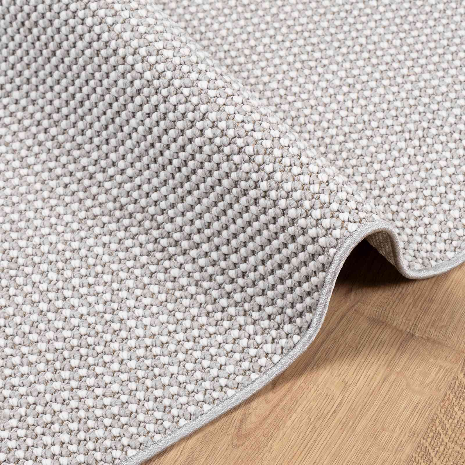 Tappeto per interni LUGO Crema e Grigio 140 x 200 cm Poliestere