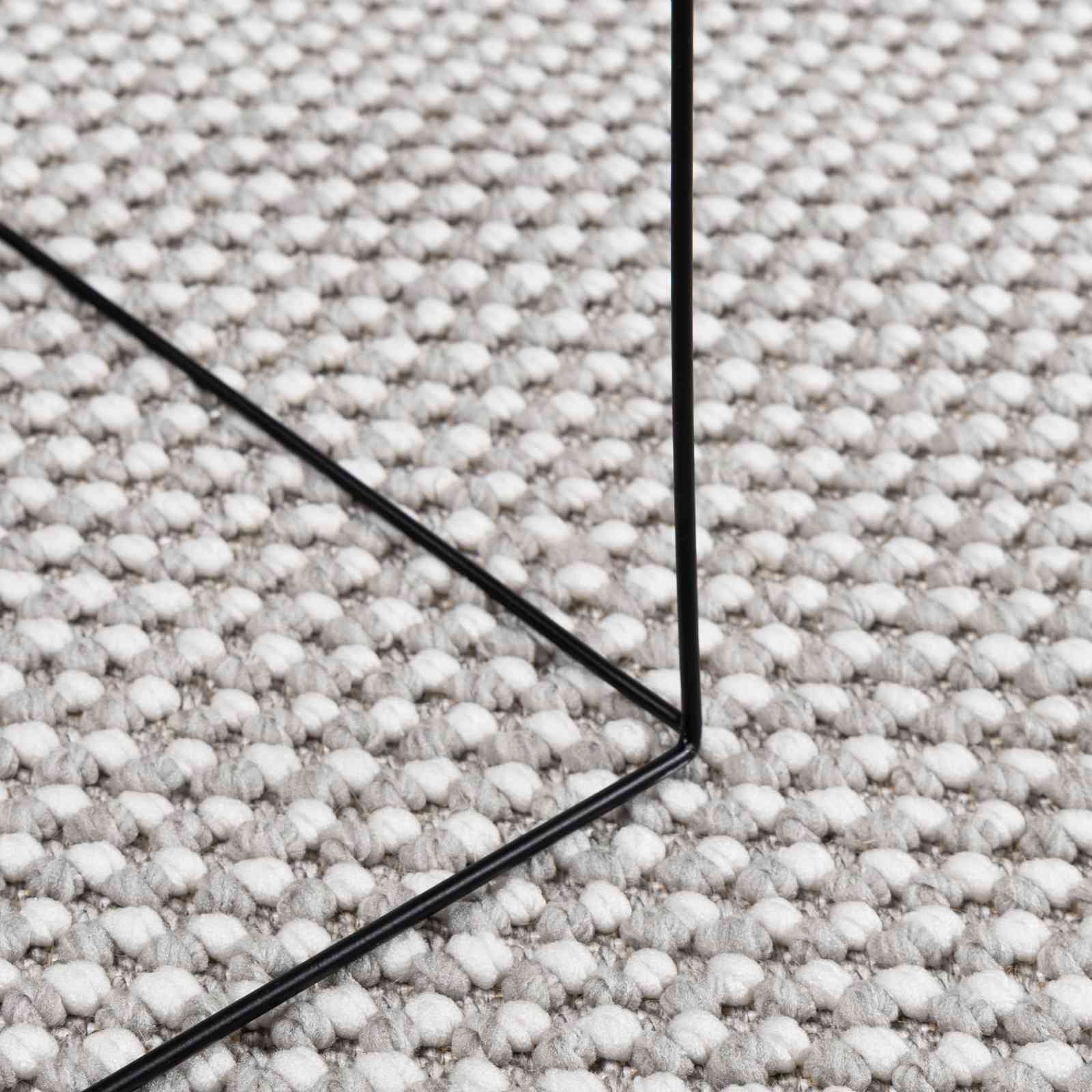 Tappeto per interni LUGO Crema e Grigio 140 x 200 cm Poliestere