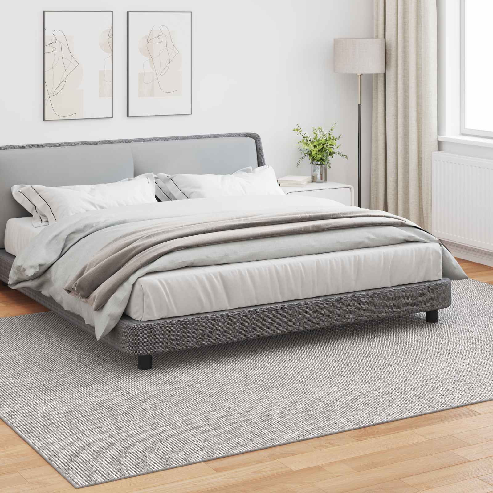 Tappeto per interni LUGO Crema e Grigio 280 x 200 cm Poliestere