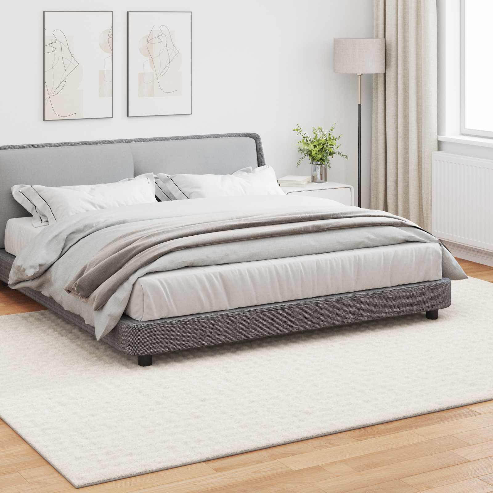Tappeto per interni SIROLO Crema 200 x 280 cm Poliestere