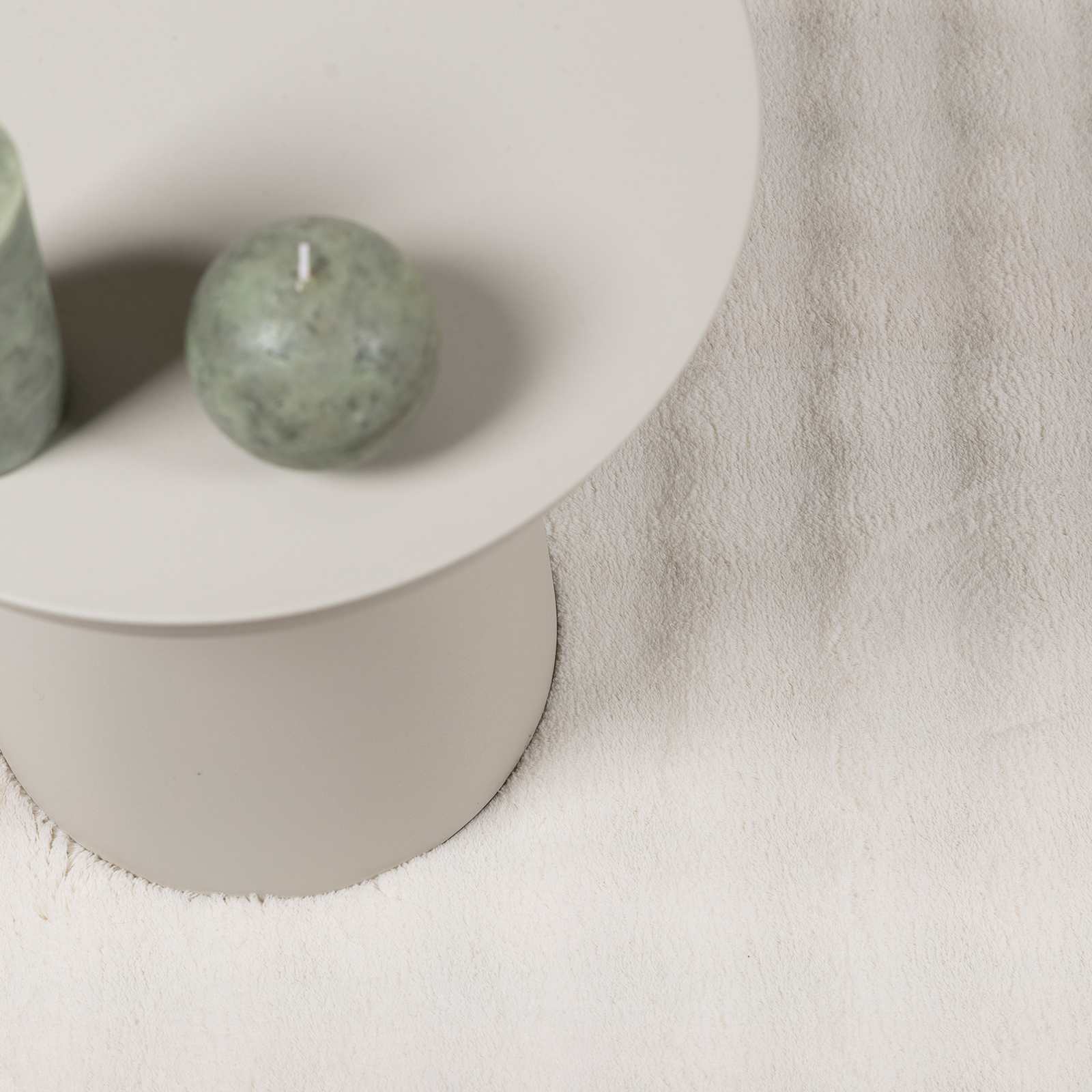 Tappeti per area Rotondo SIROLO Crema Ø 120 CM Poliestere