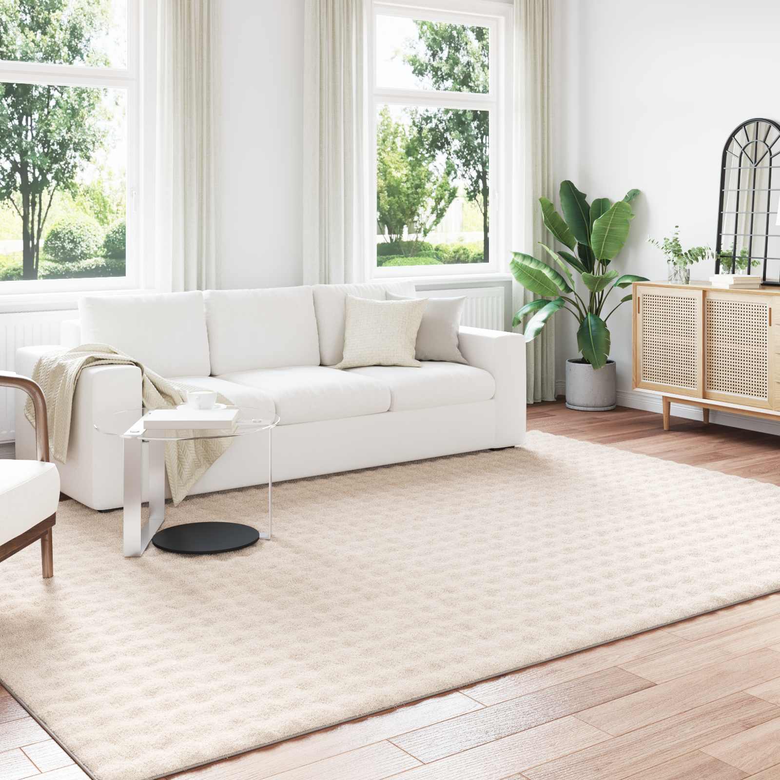 Tappeto per interni SIROLO Beige 200 x 280 cm Poliestere