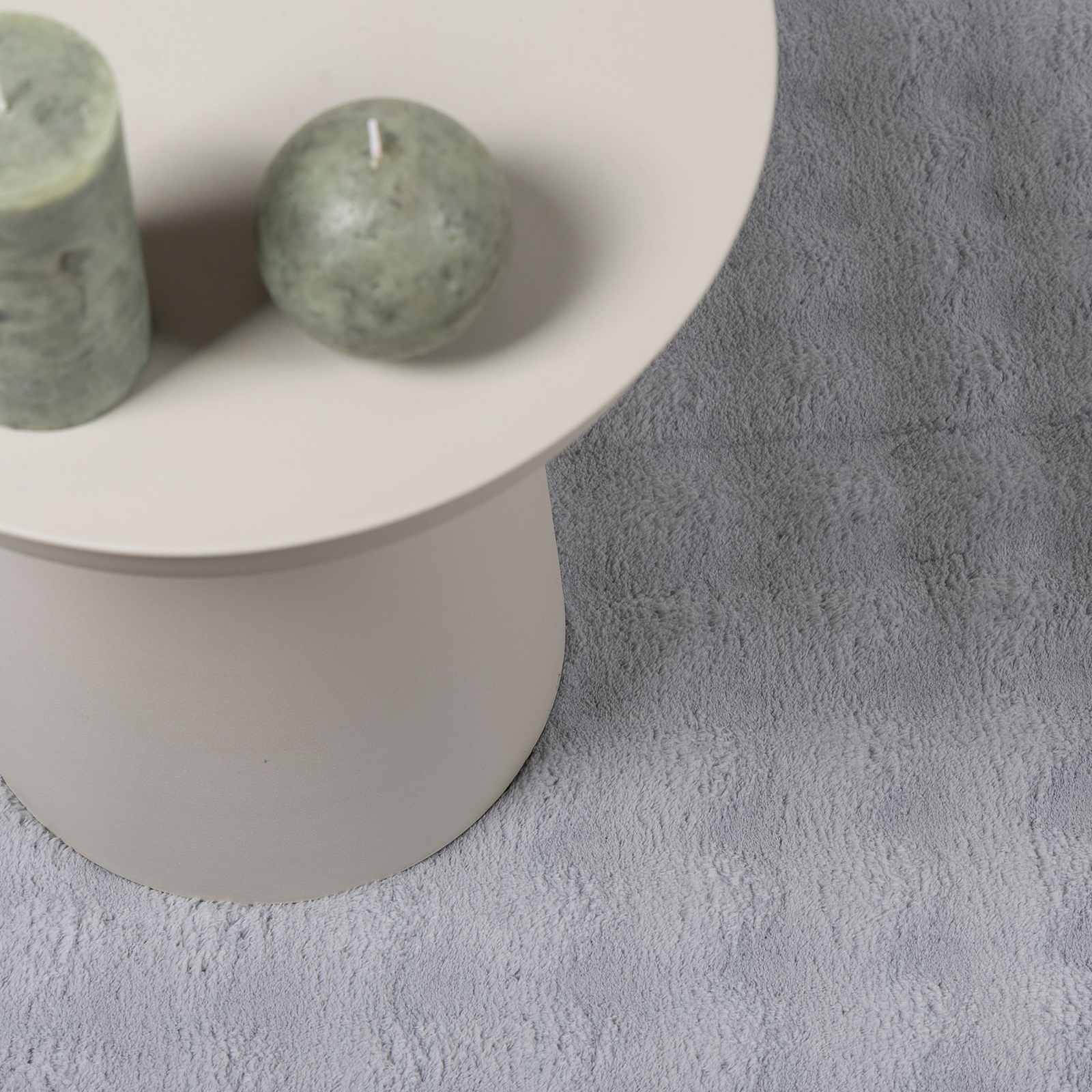 Tappeti per area Rotondo SIROLO Grigio Ø 120 CM Poliestere
