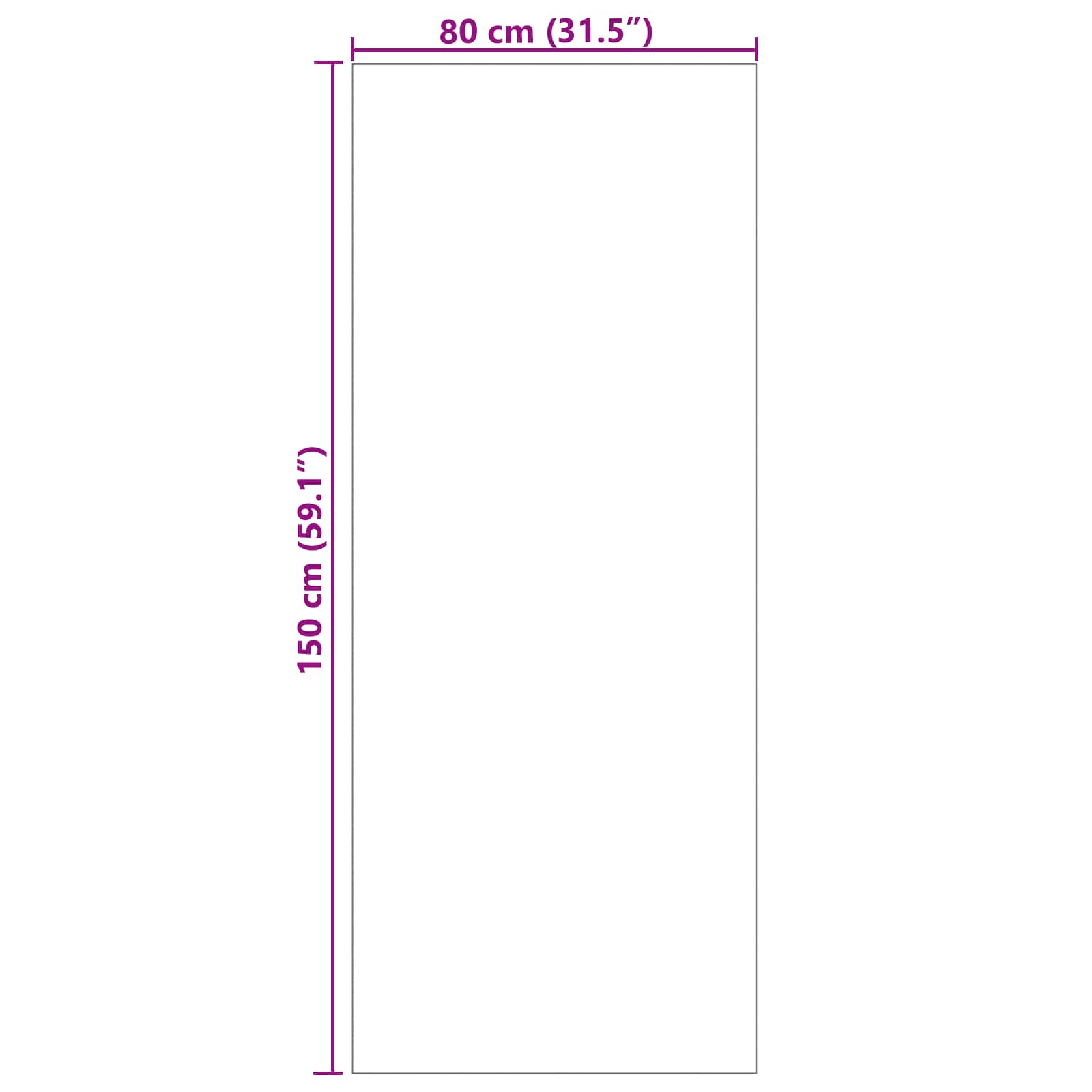 Tappeti per area SIROLO Antracite 150 x 80 cm Poliestere