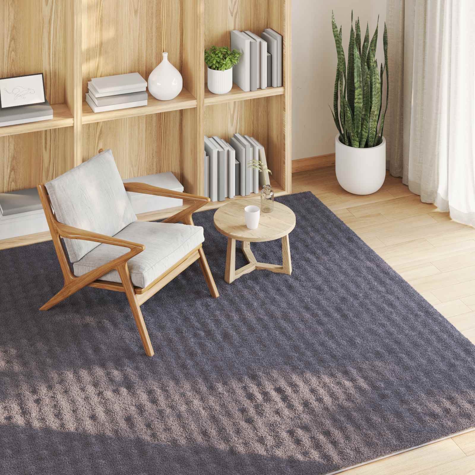Tappeti per area SIROLO Antracite 200 x 200 cm Poliestere