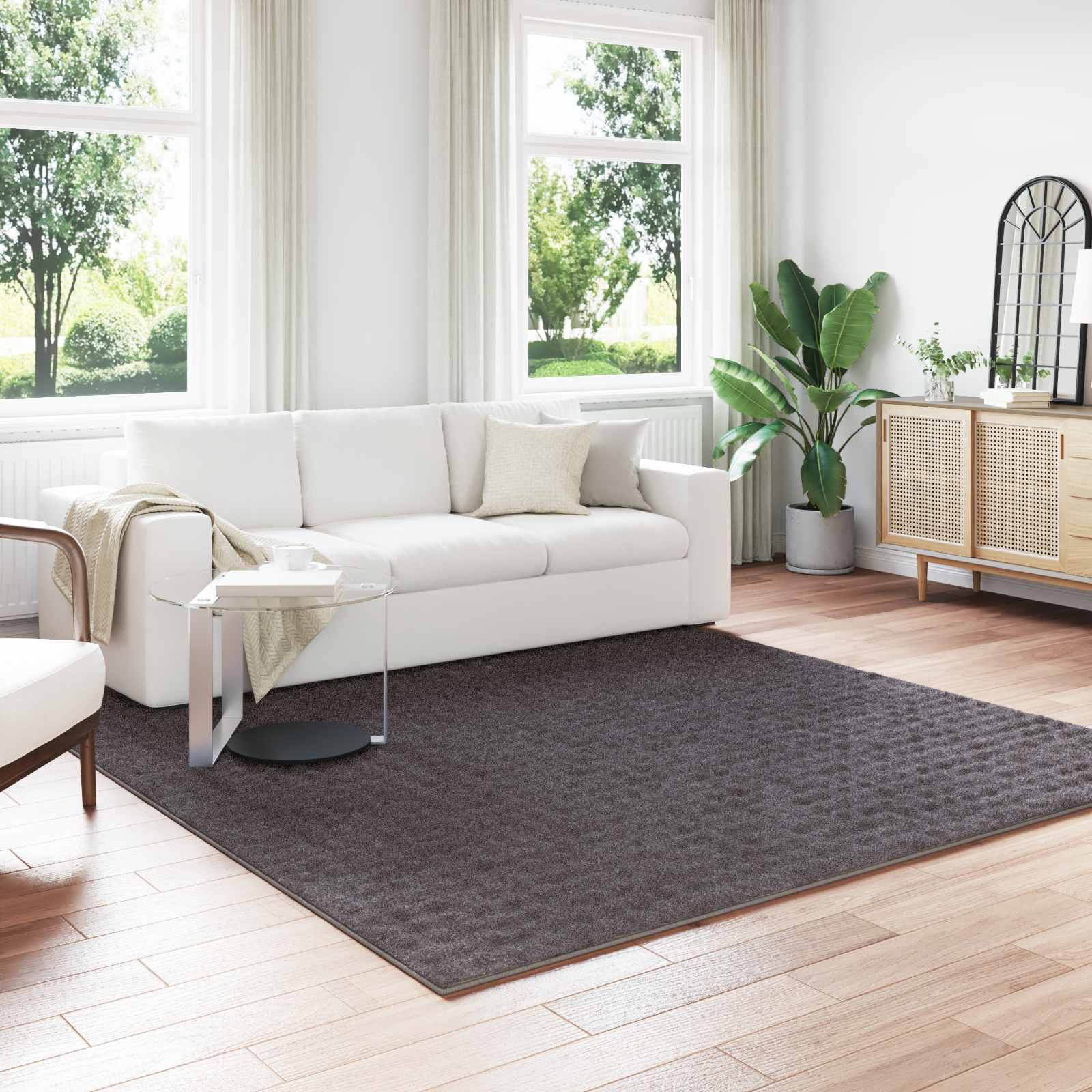 Tappeti per area SIROLO Antracite 240 x 240 cm Poliestere