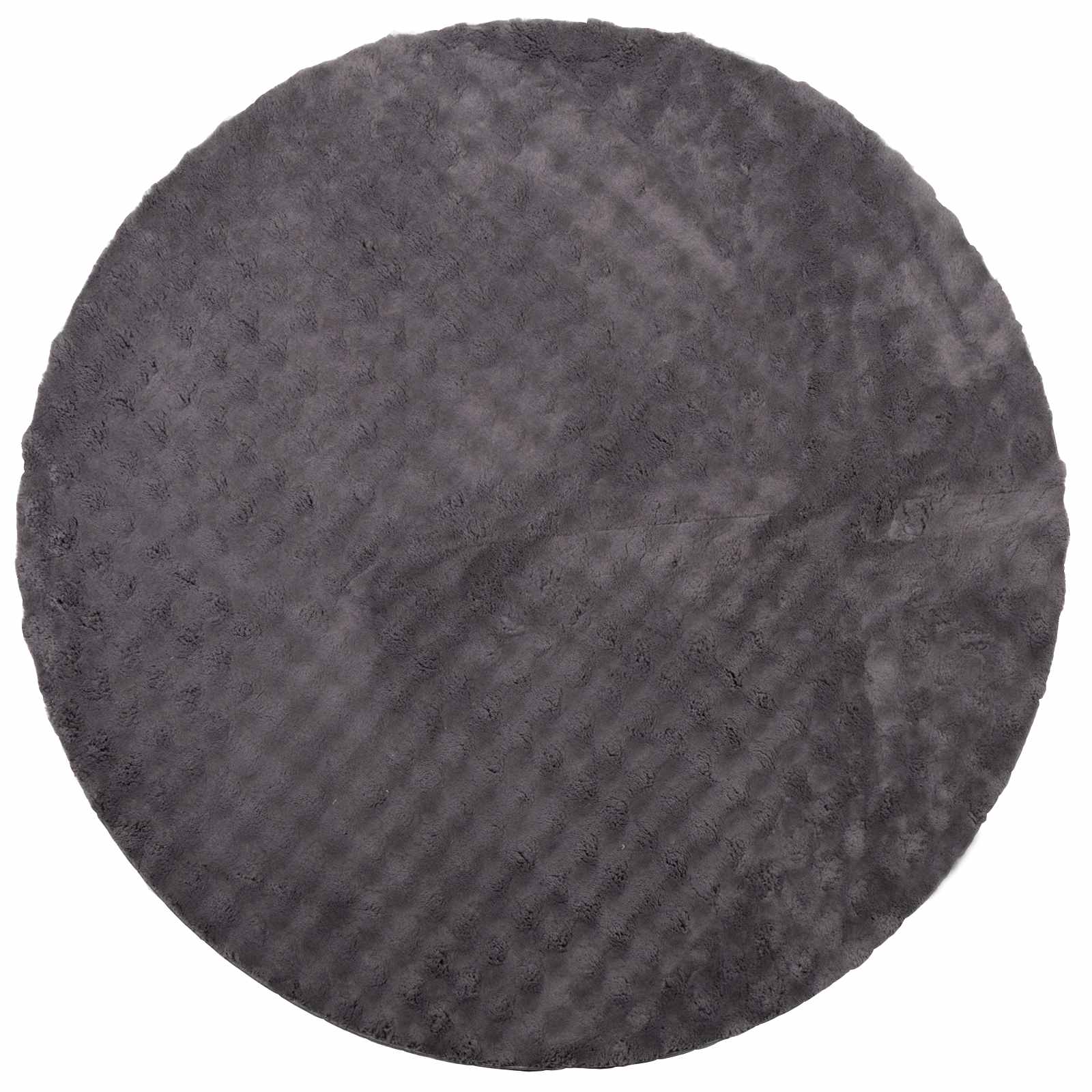 Tappeti per area Rotondo SIROLO Antracite Ø 120 CM Poliestere