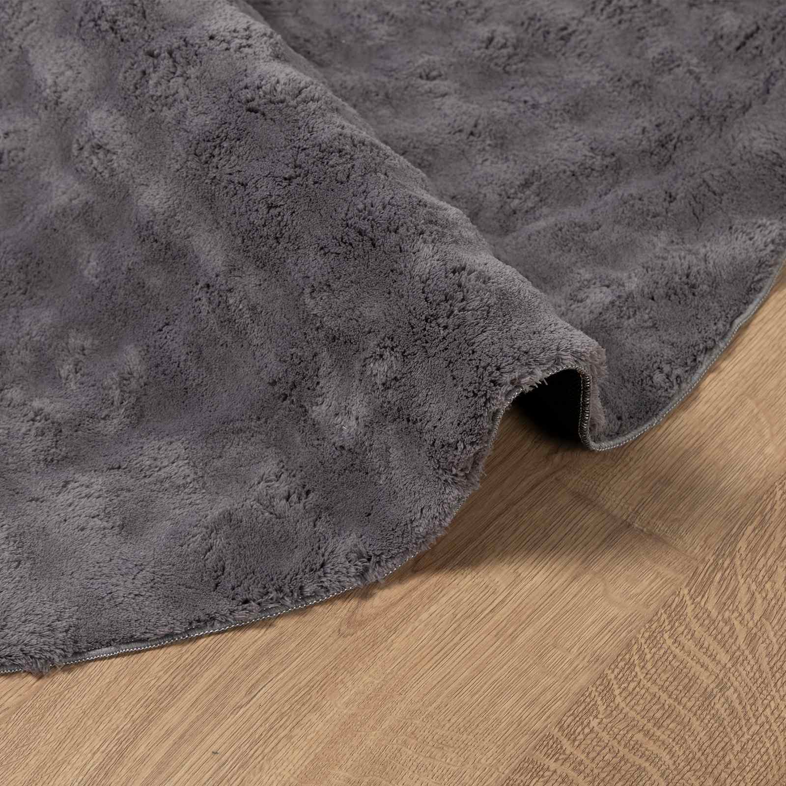 Tappeti per area Rotondo SIROLO Antracite Ø 160 CM Poliestere