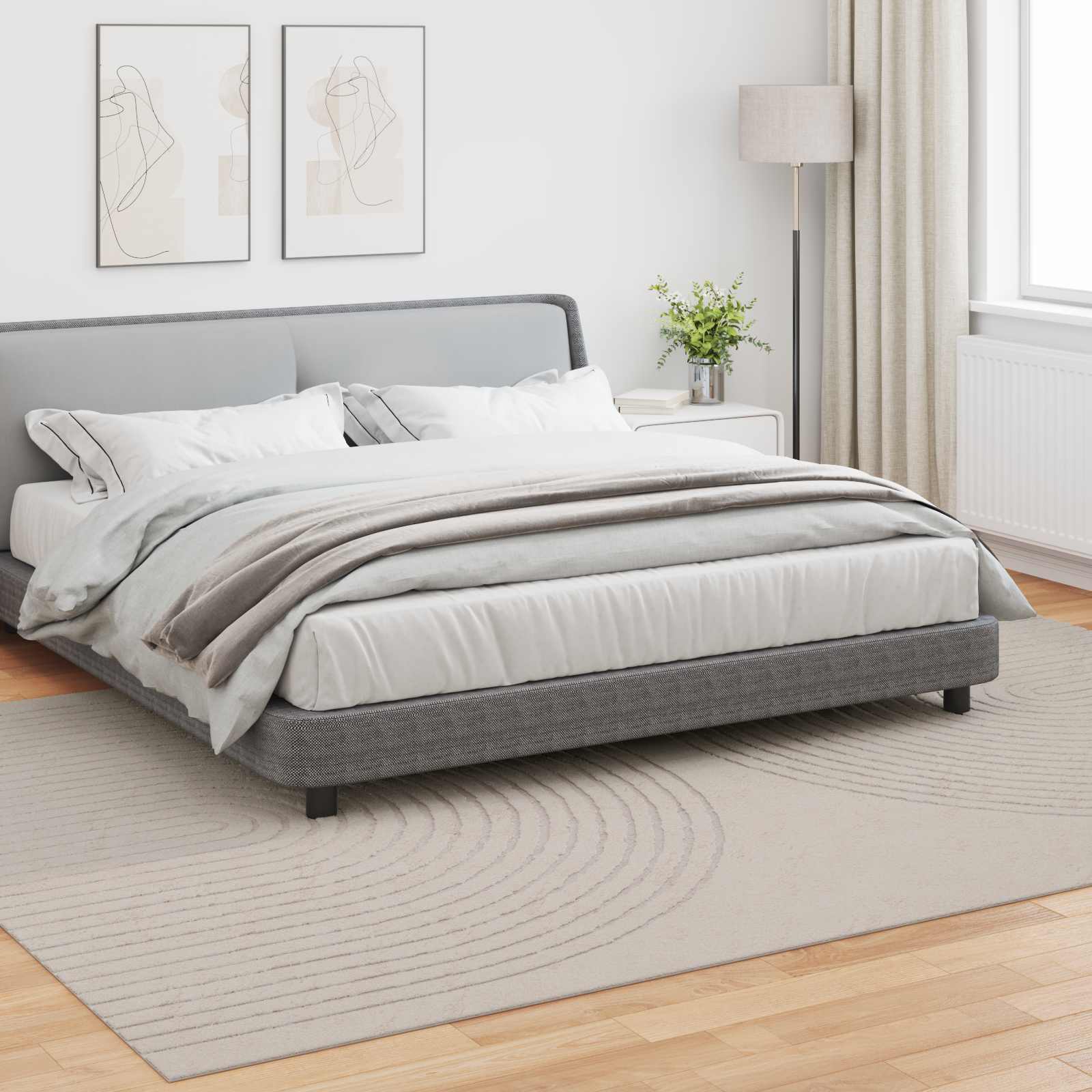 Tappeto per interni GALATI Crema 280 x 200 cm Poliestere