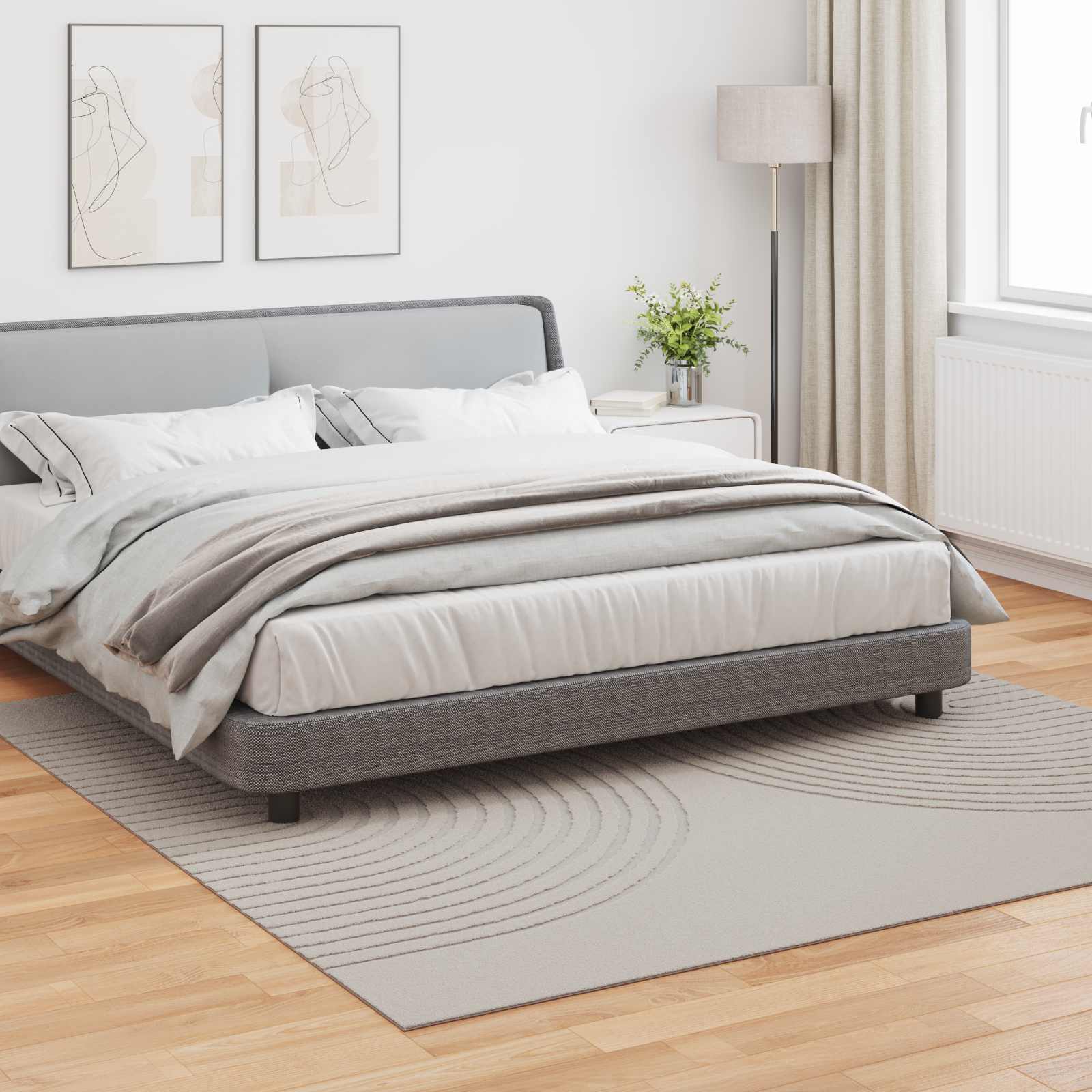 Tappeto per interni GALATI Crema 240 x 240 cm Poliestere