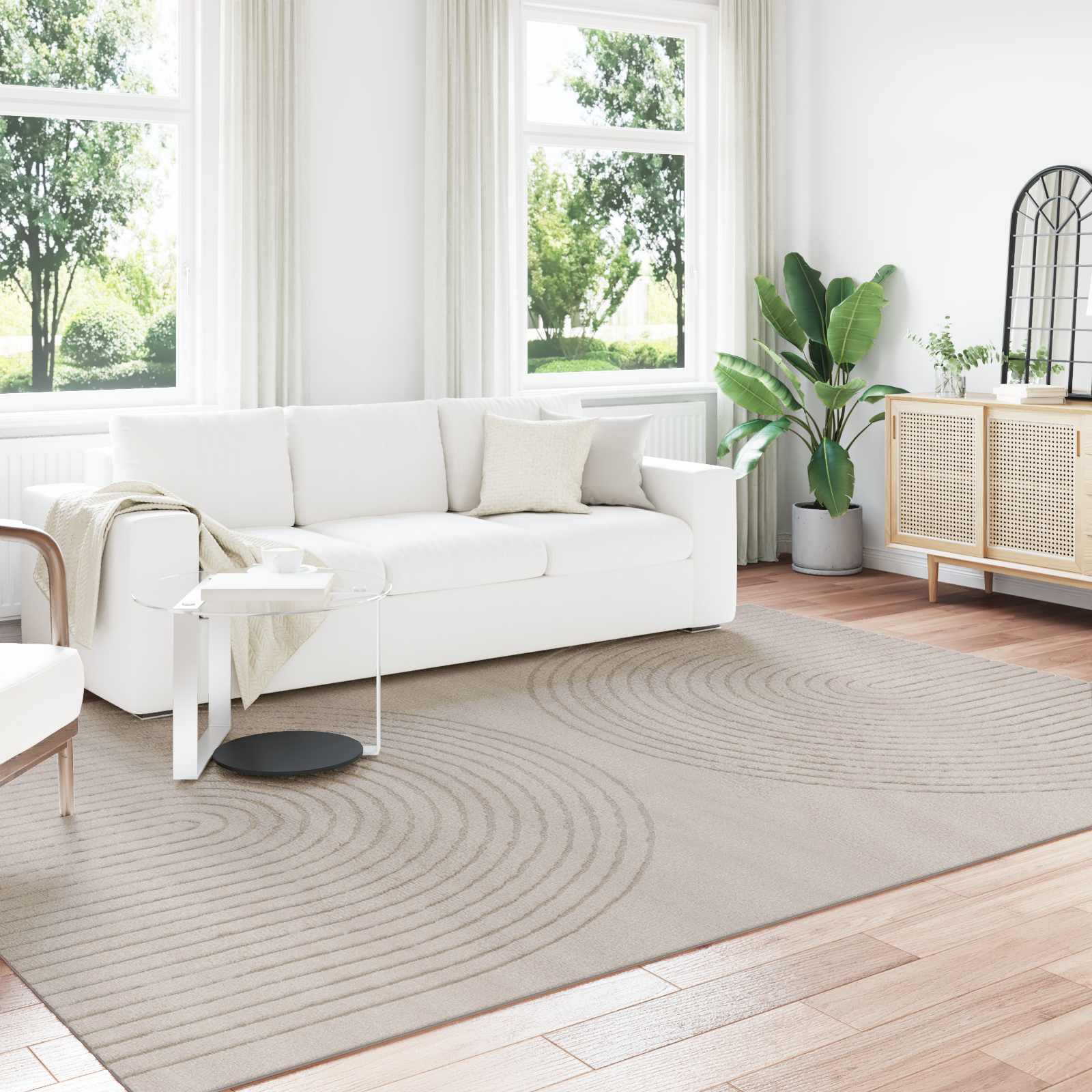 Tappeto per interni GALATI Beige 340 x 240 cm Poliestere