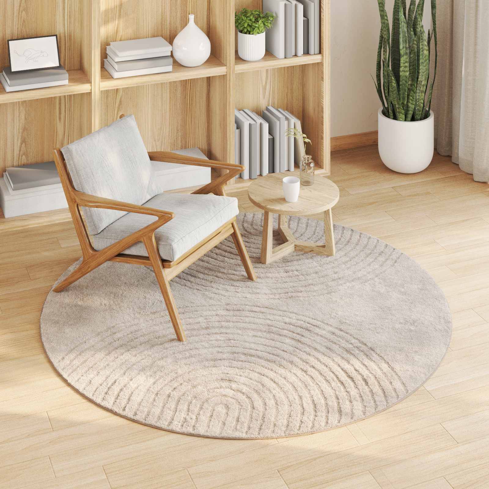 Tappeto per interni GALATI Beige Ø 200 CM Poliestere