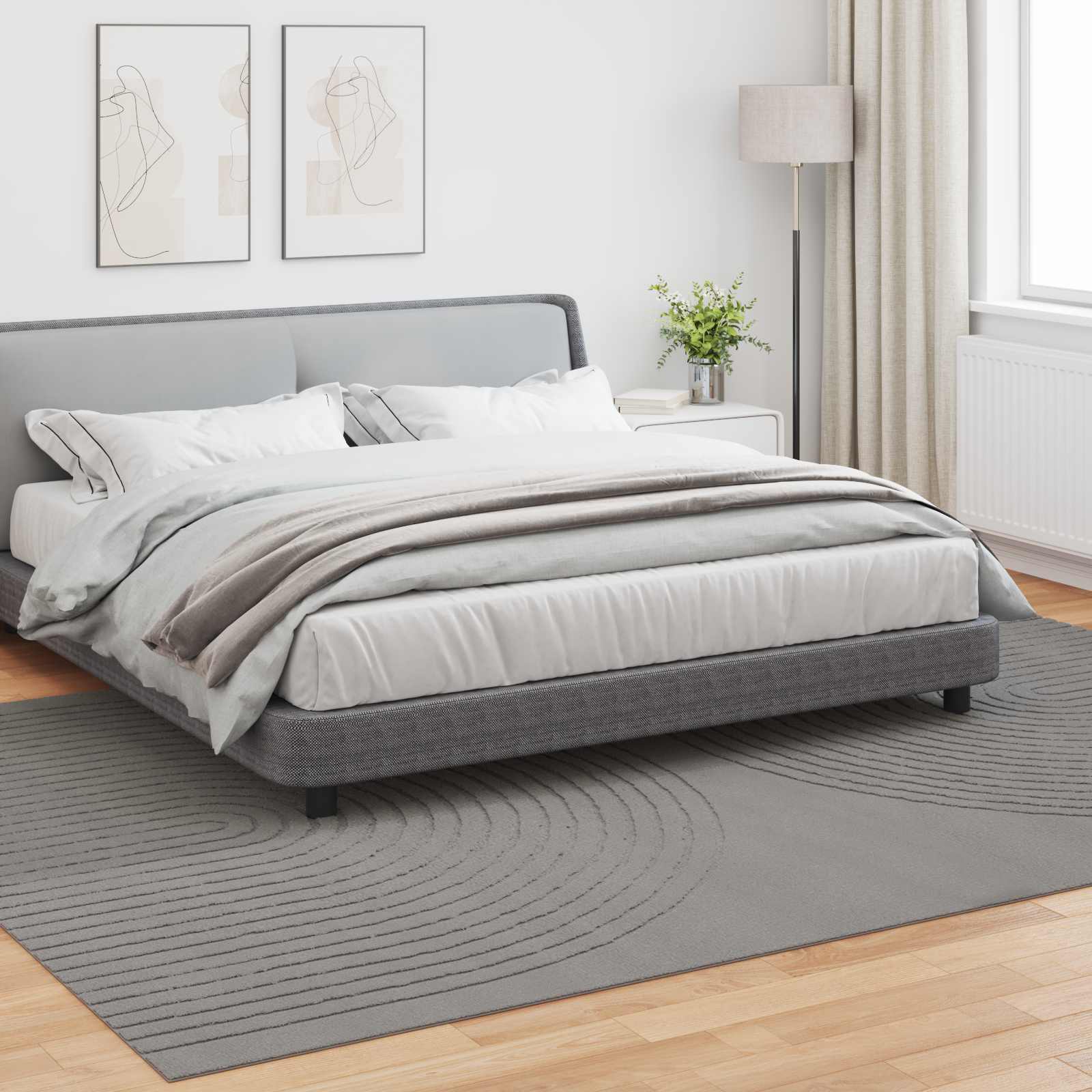Tappeto per interni GALATI Grigio 280 x 200 cm Poliestere