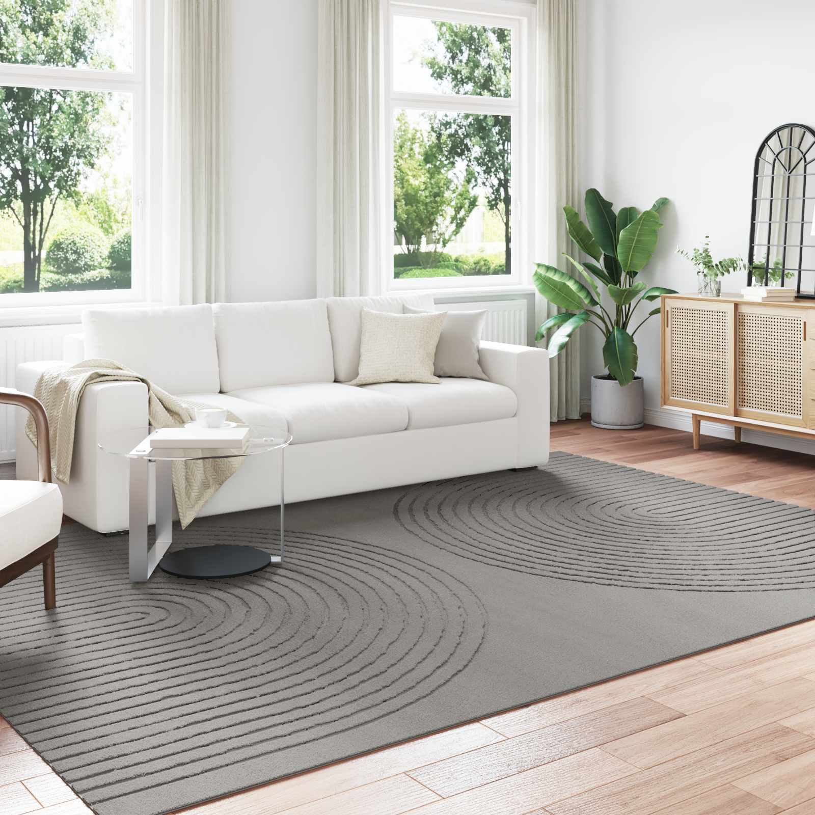 Tappeto per interni GALATI Grigio 340 x 240 cm Poliestere