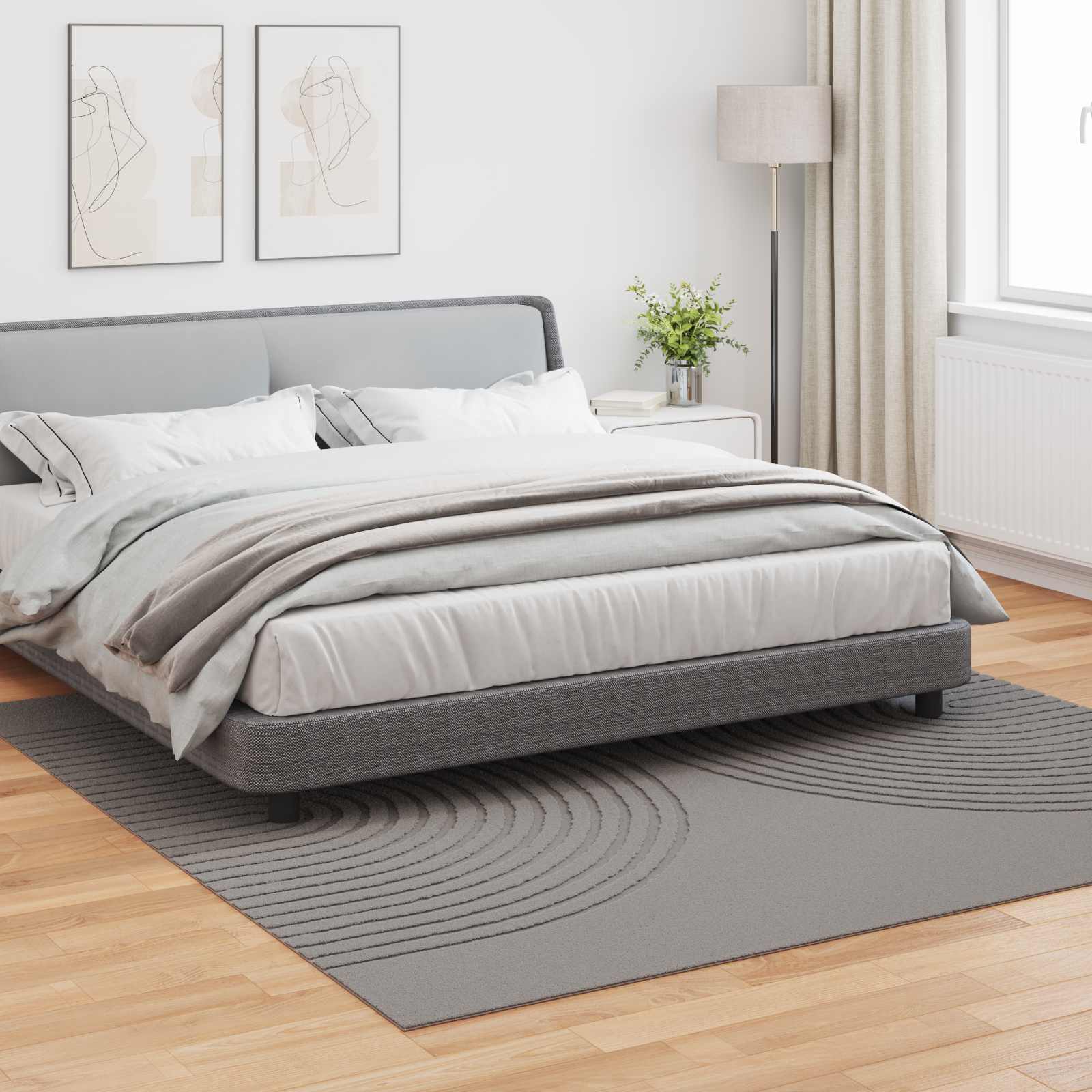 Tappeto per interni GALATI Grigio 240 x 240 cm Poliestere