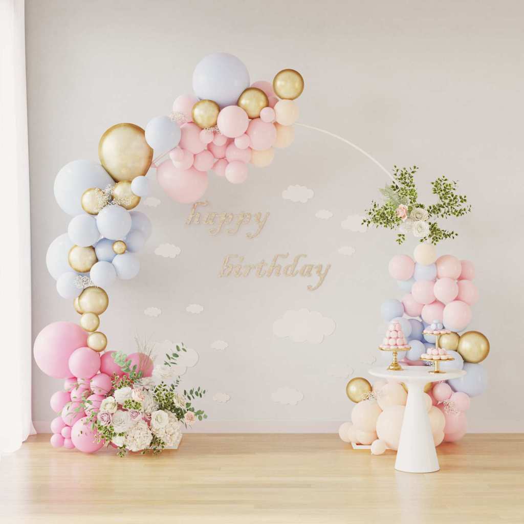 Arco Nuziale Singolo Bianco 220 x 45 x 200 cm Acciaio