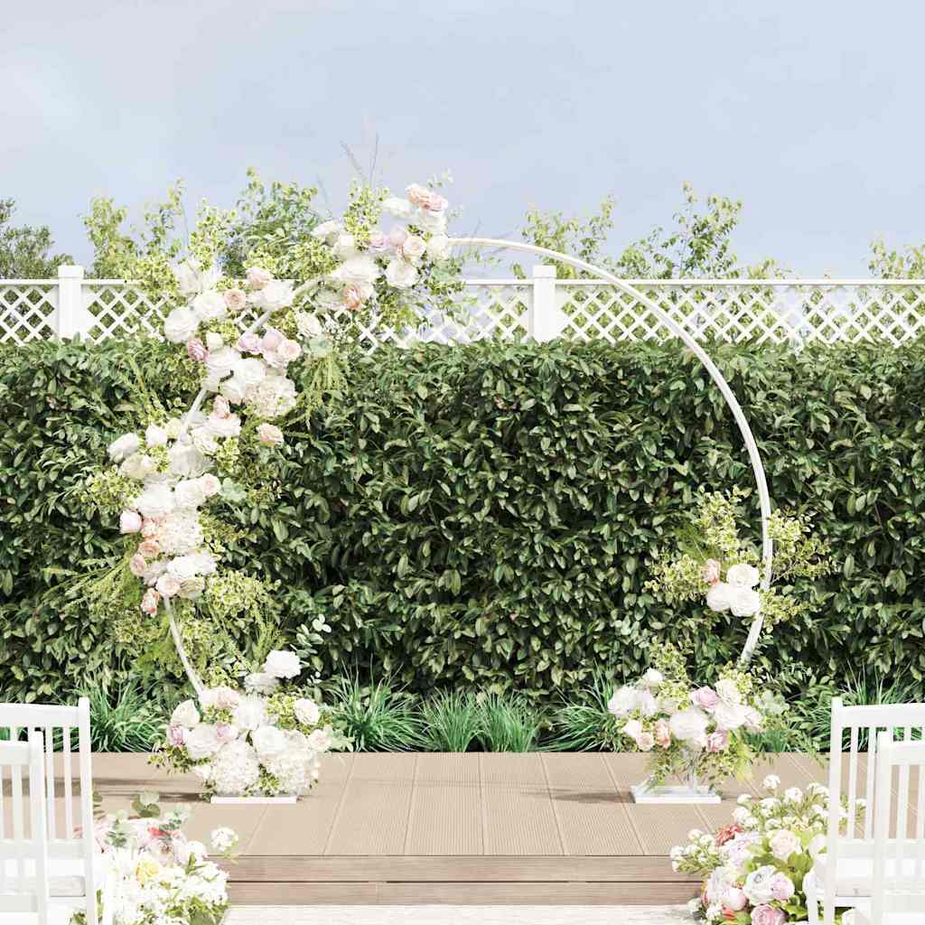 Arco Nuziale Doppio Bianco 220 x 45 x 200 cm Acciaio