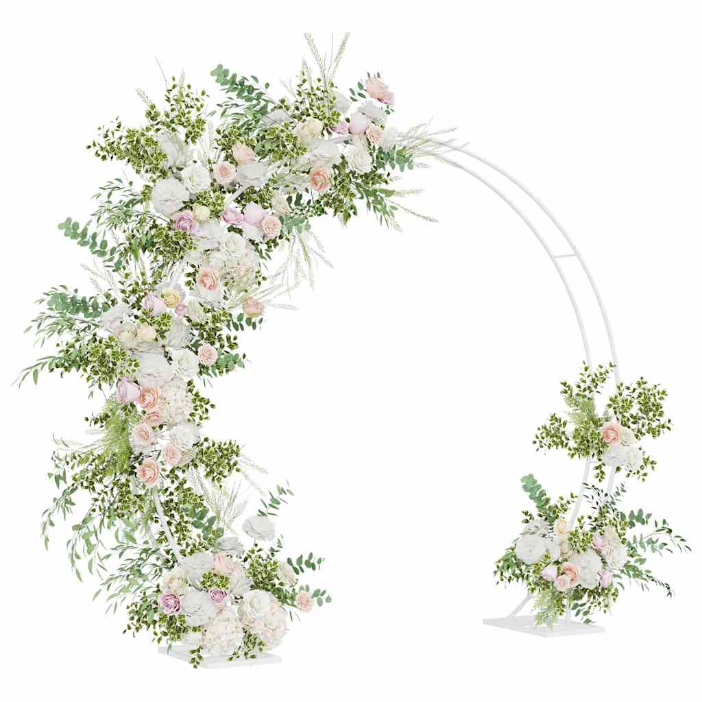 Arco Nuziale Doppio Bianco 220 x 45 x 200 cm Acciaio