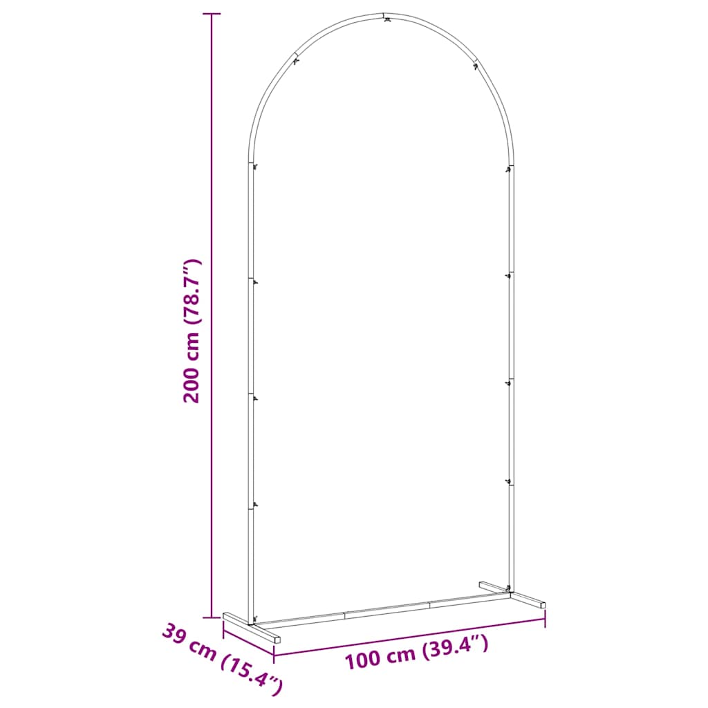 Arco Nuziale Bianco 100 x 39 x 200 cm Acciaio