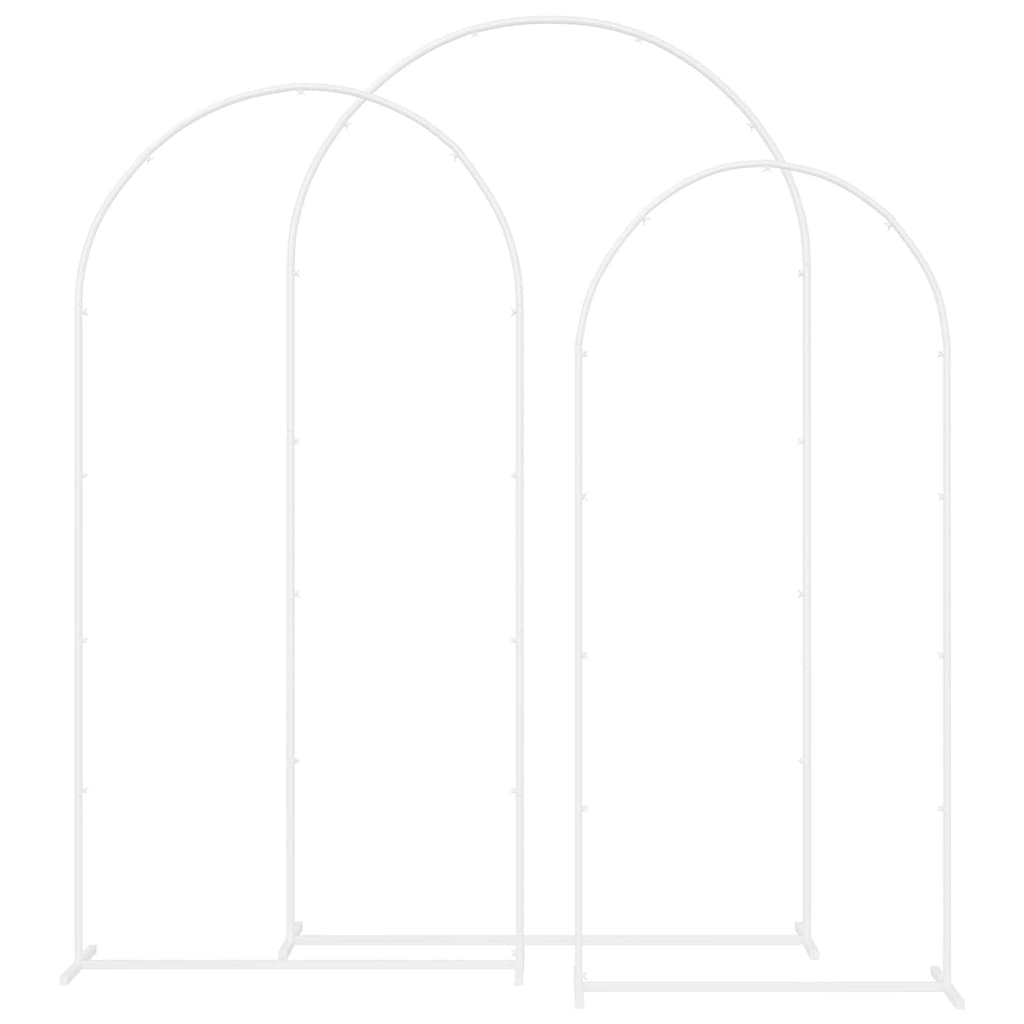 Arco Nuziale 3 pz Bianco 120 x 40 x 217 cm Acciaio