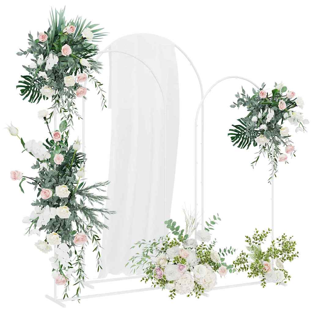 Arco Nuziale 3 pz Bianco 120 x 40 x 217 cm Acciaio