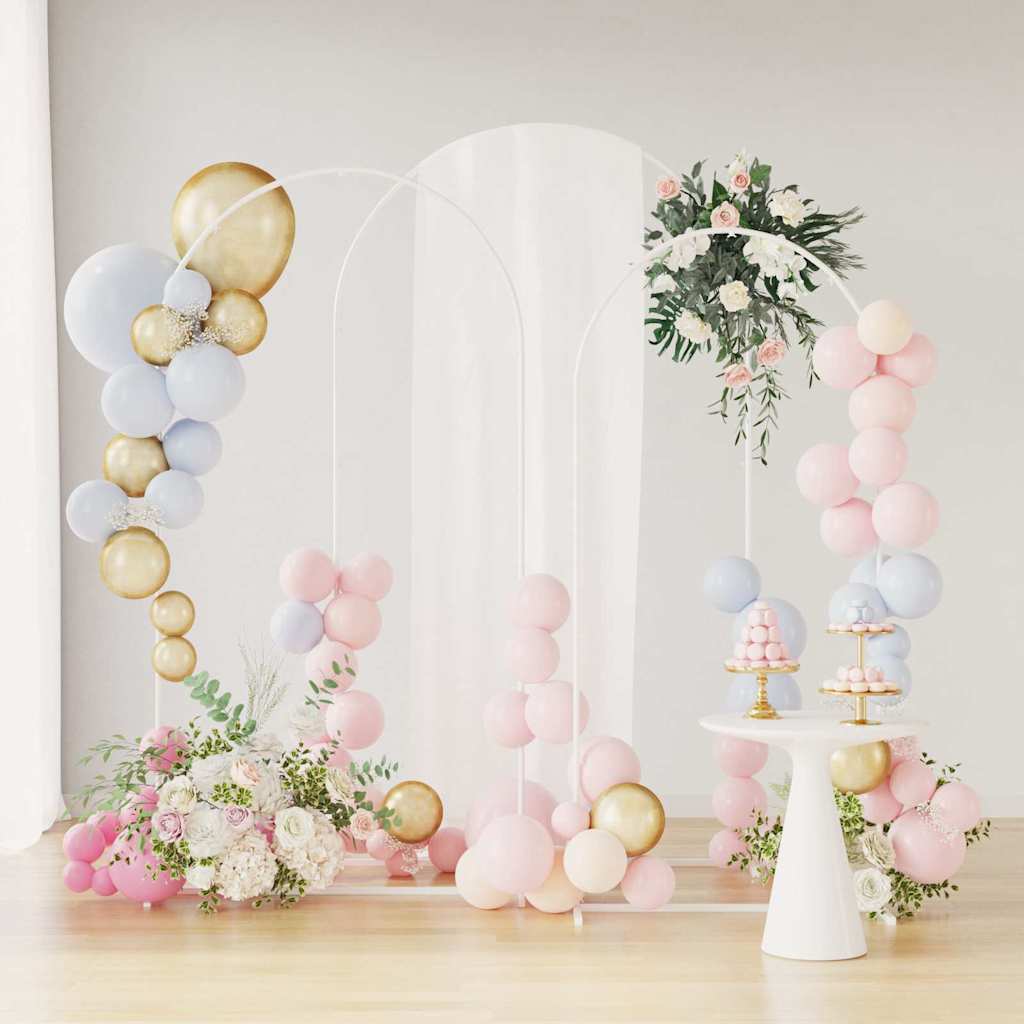 Arco Nuziale 3 pz Bianco 120 x 40 x 217 cm Acciaio