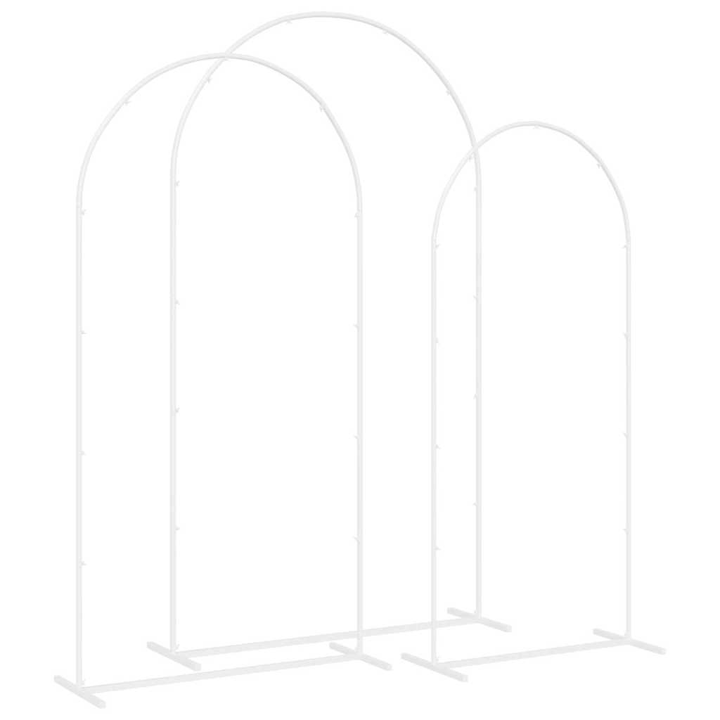 Arco Nuziale 3 pz Bianco 120 x 40 x 217 cm Acciaio