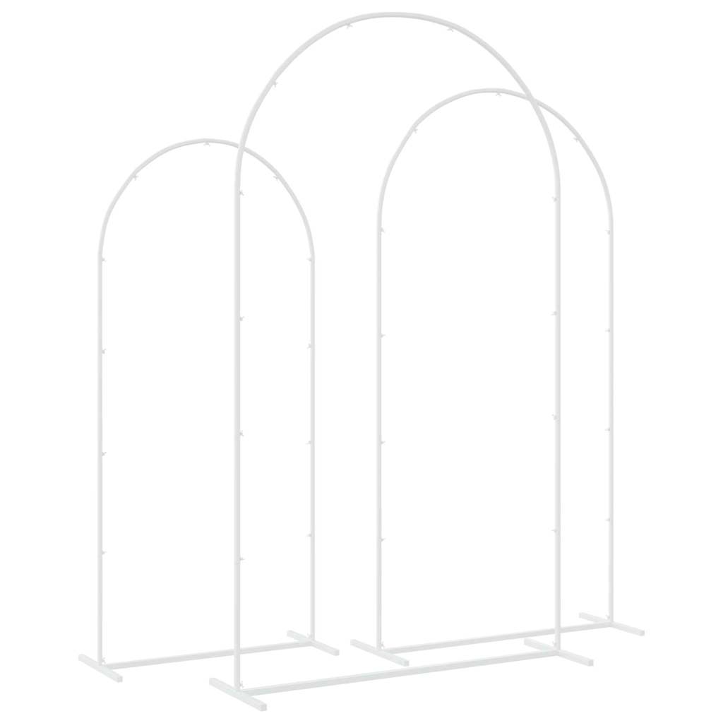 Arco Nuziale 3 pz Bianco 120 x 40 x 217 cm Acciaio