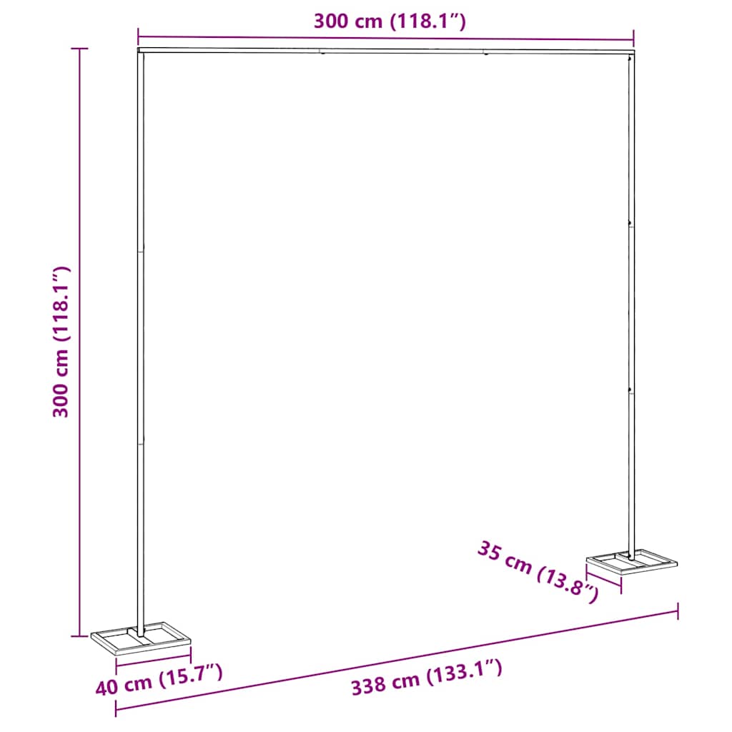 Arco Nuziale Oro 338 x 35 x 300 cm Acciaio