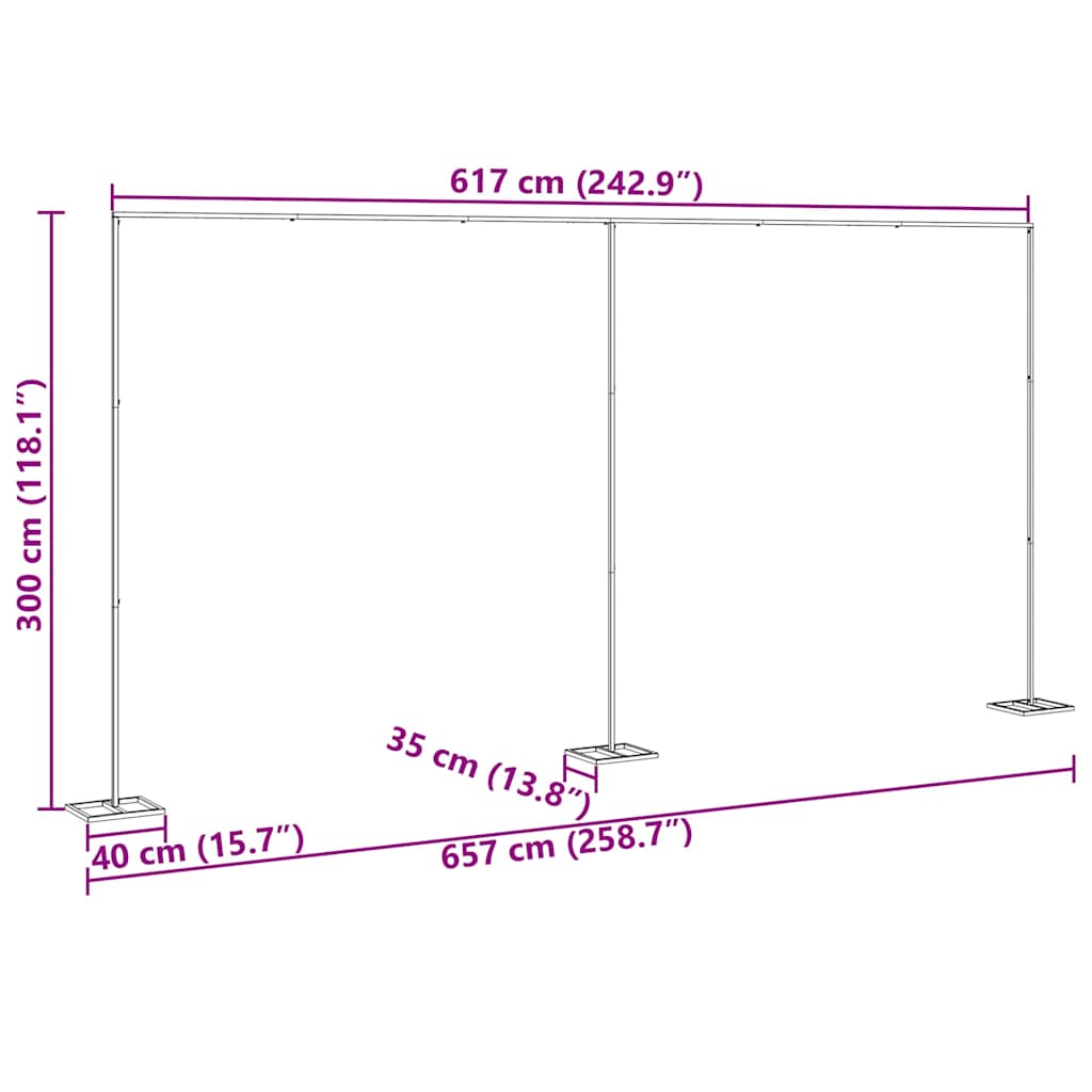 Arco Nuziale Oro 657 x 35 x 300 cm Acciaio