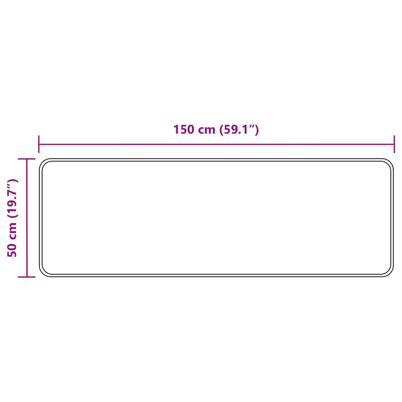 Tappeto Antiscivolo MARSA Crema 50 x 150 cm Poliestere e PVC