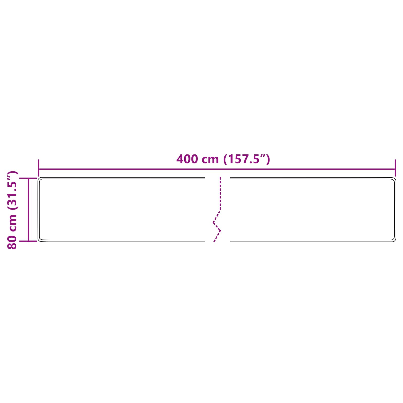 Tappeto Antiscivolo MARSA Crema 80 x 400 cm Poliestere e PVC