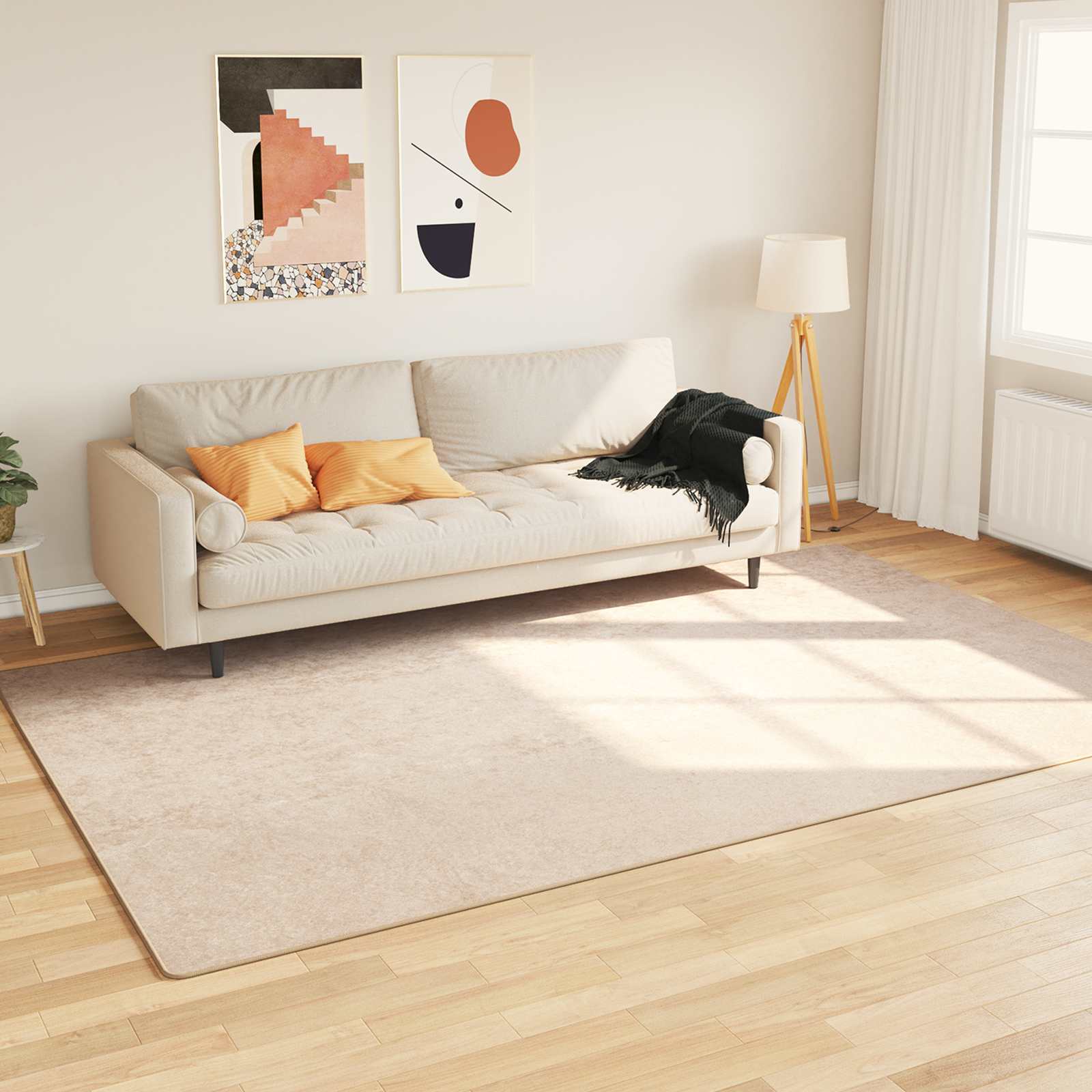 Tappeto Antiscivolo MARSA Crema 190 x 300 cm Poliestere e PVC