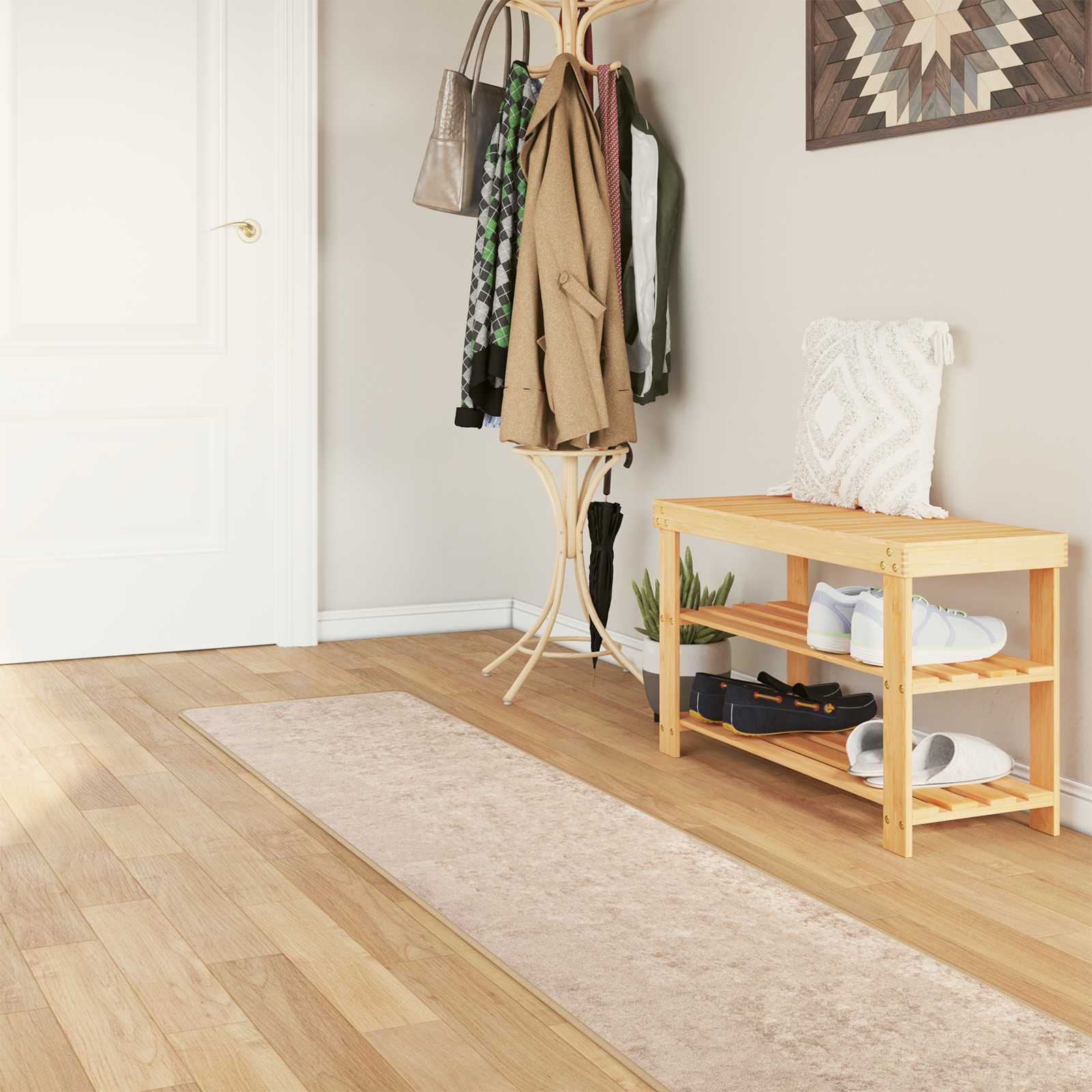 Tappeto Antiscivolo MARSA Beige 50 x 450 cm Poliestere e PVC