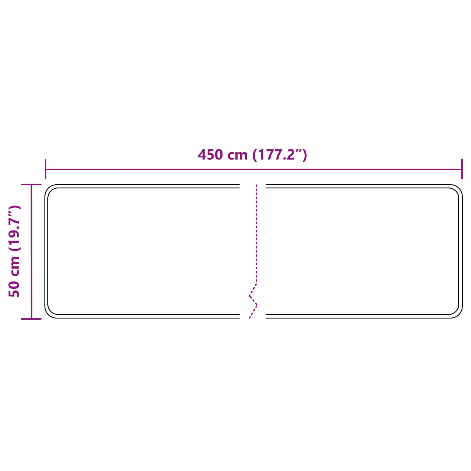 Tappeto Antiscivolo MARSA Beige 50 x 450 cm Poliestere e PVC