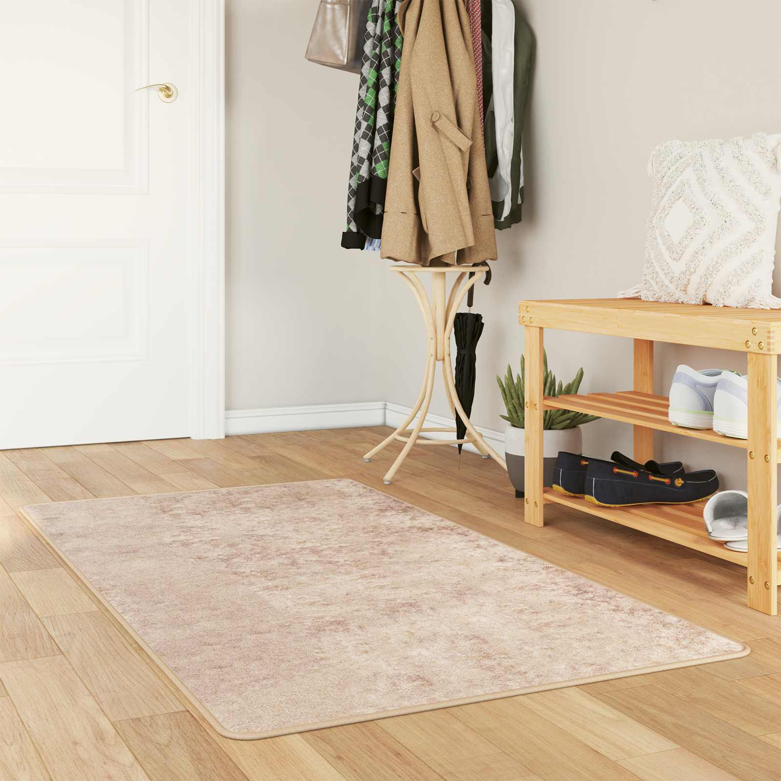 Tappeto Antiscivolo MARSA Beige 80 x 150 cm Poliestere e PVC